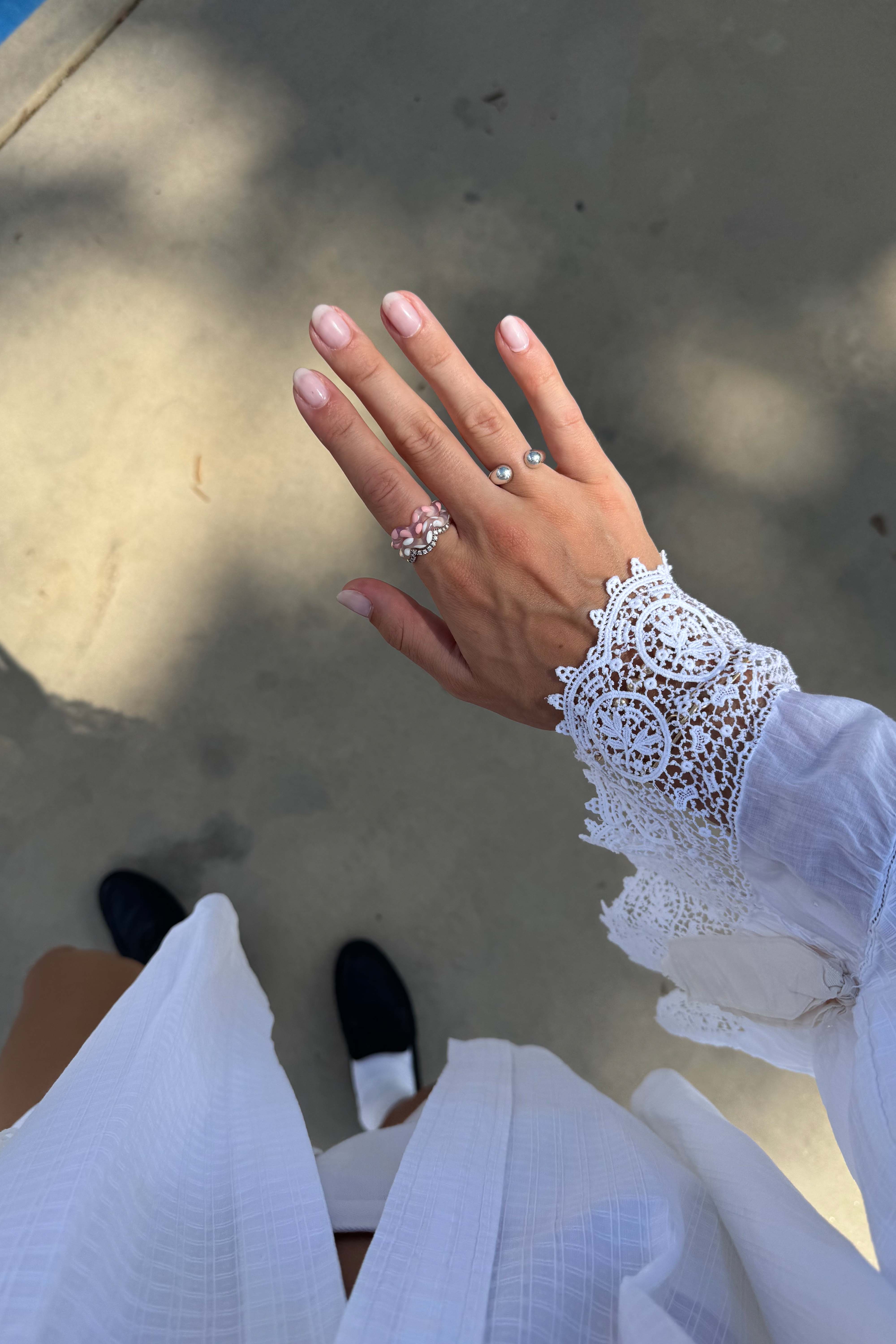 Hint of Grapefruit Single Wave Ring