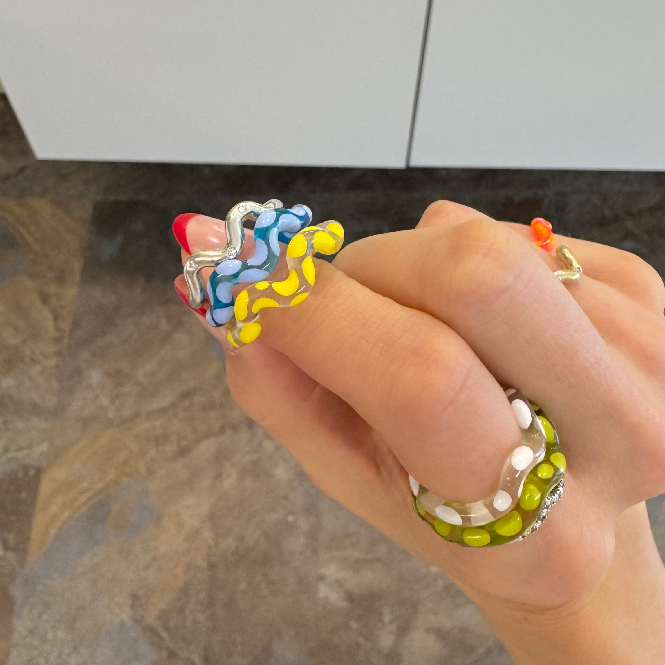 Water Single Wave Ring