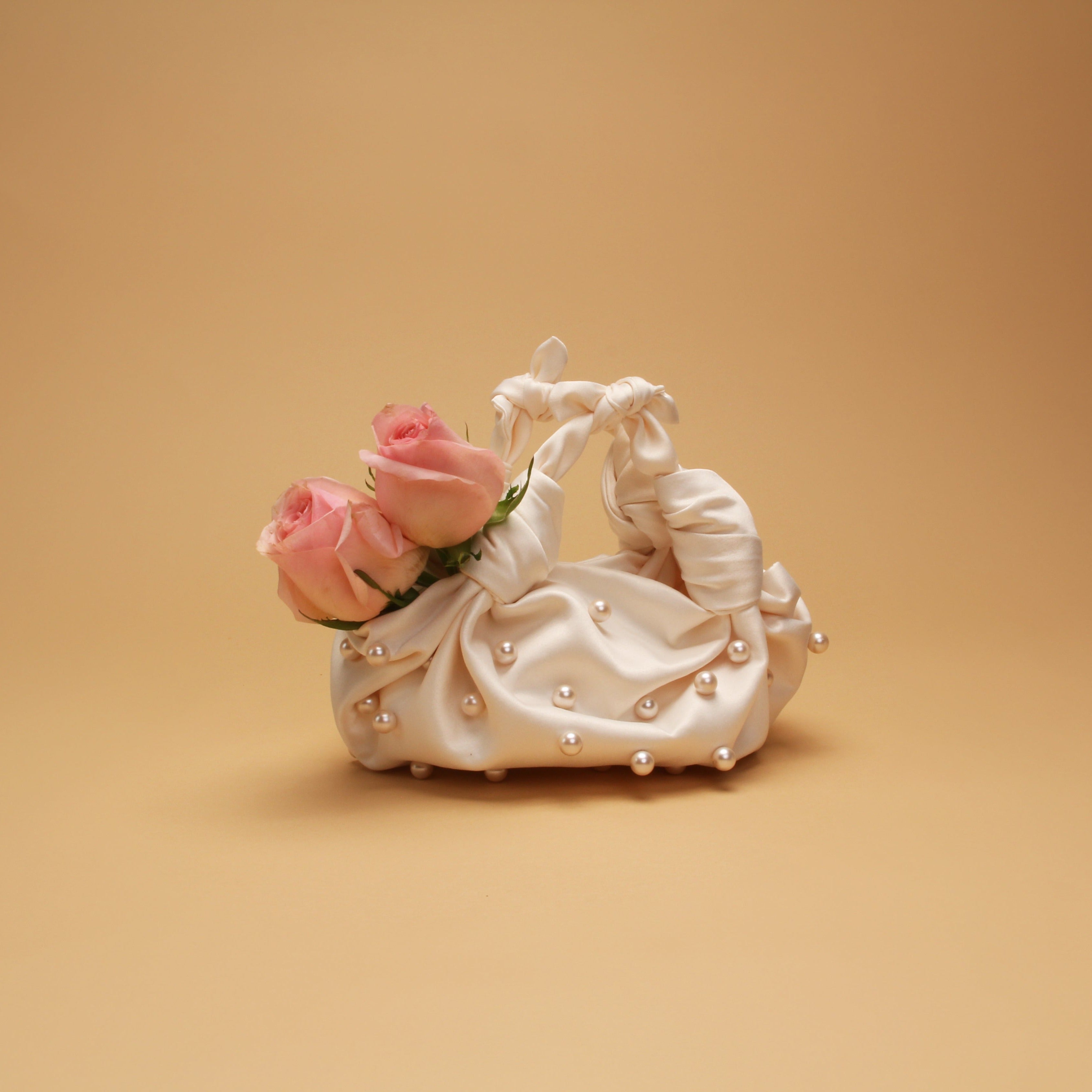 Pearl Silk Knot Bag
