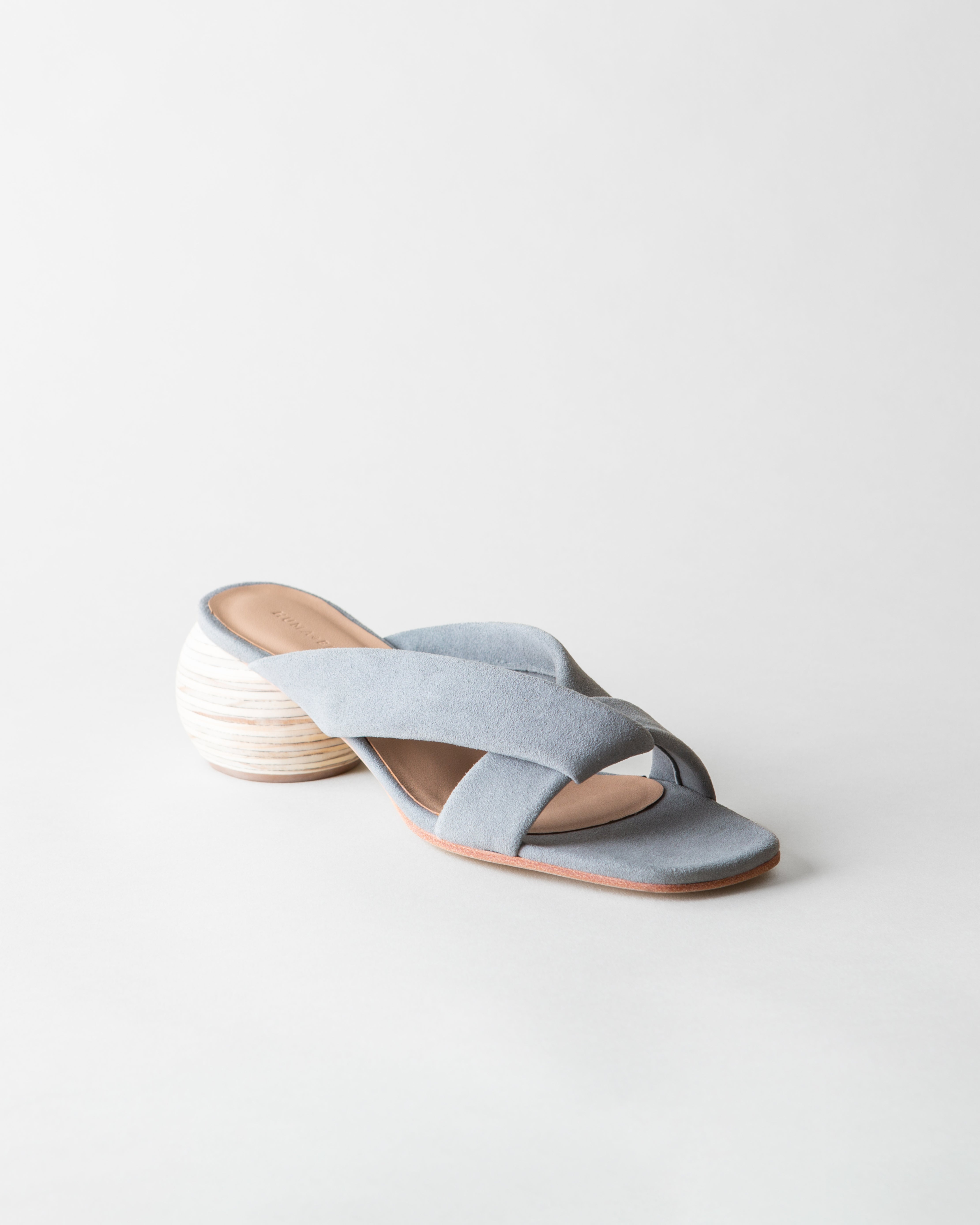 Kira Heeled Sandal - Grey Suede