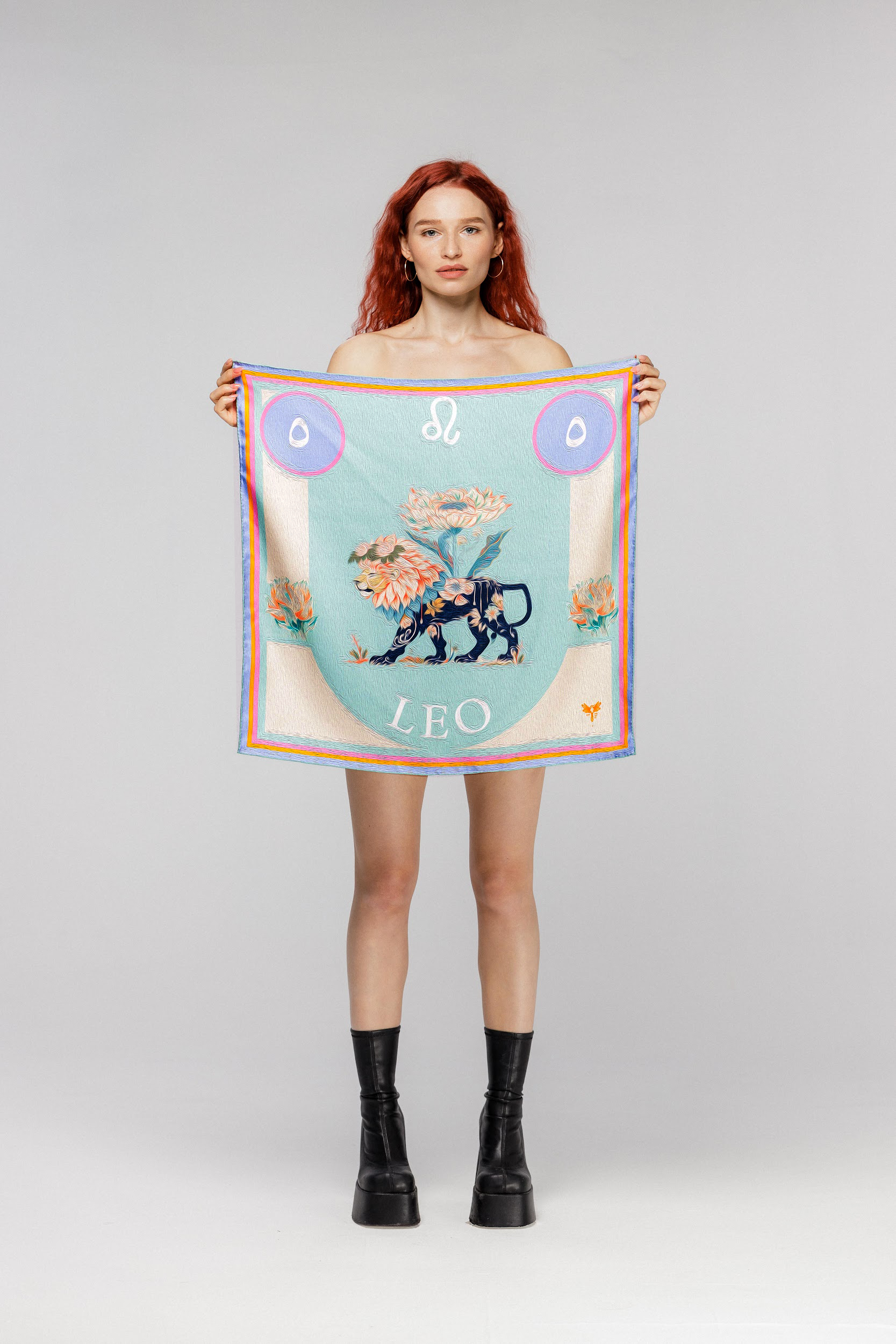 Leo | Square Silk Scarf