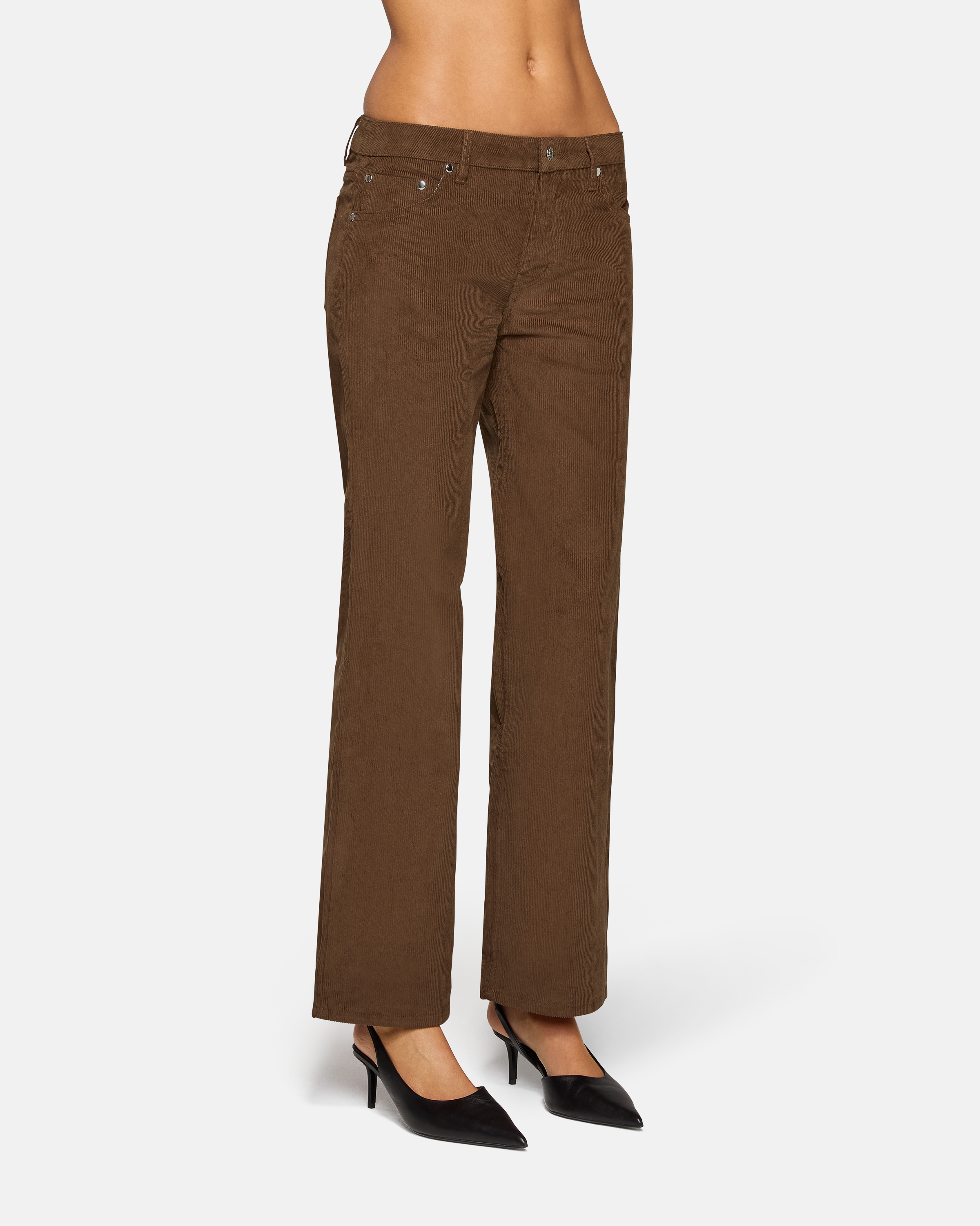 Low Rise Baggy Chocolate Corduroy