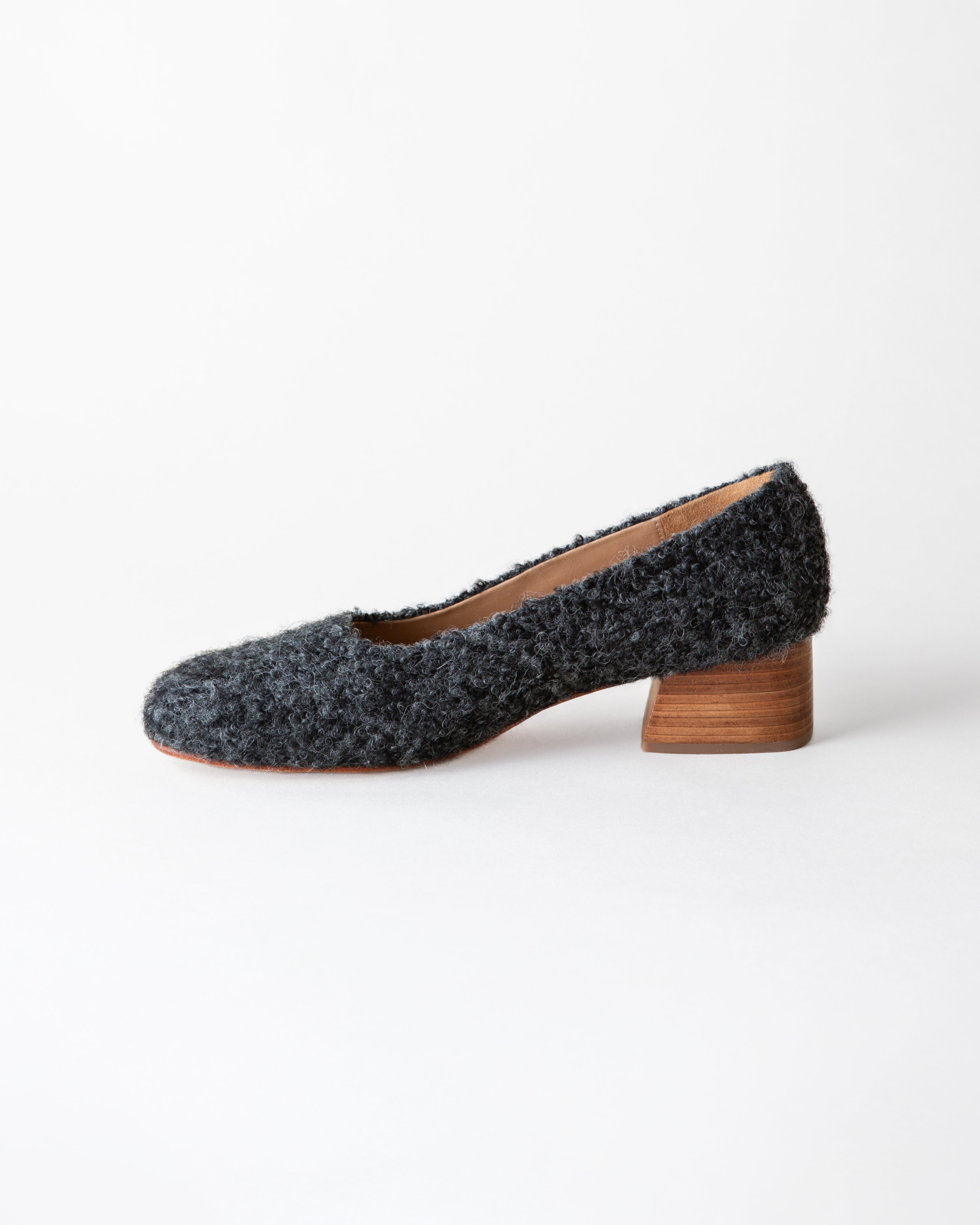 Luisa Low Heel - Charcoal Alpaca