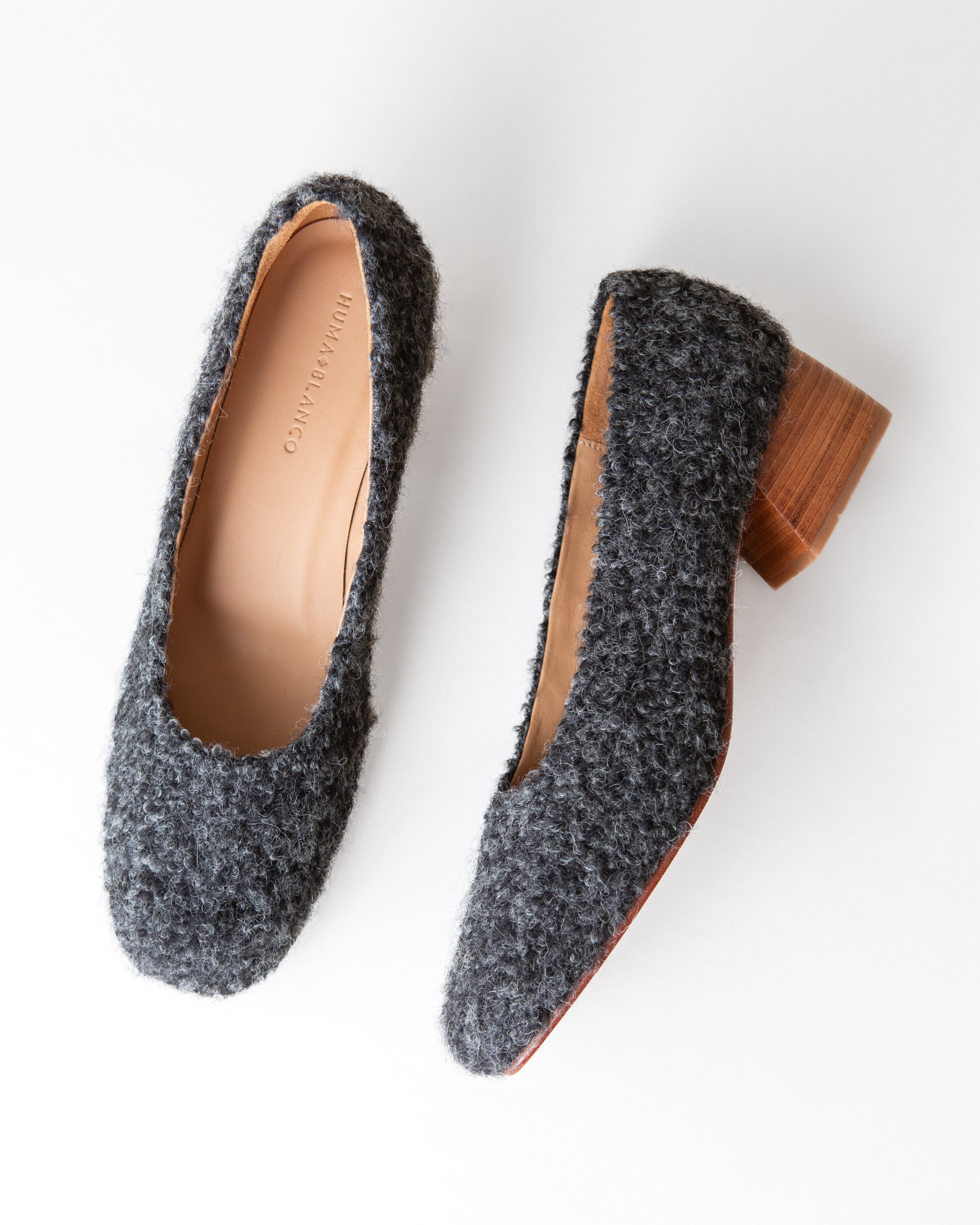 Luisa Low Heel - Charcoal Alpaca