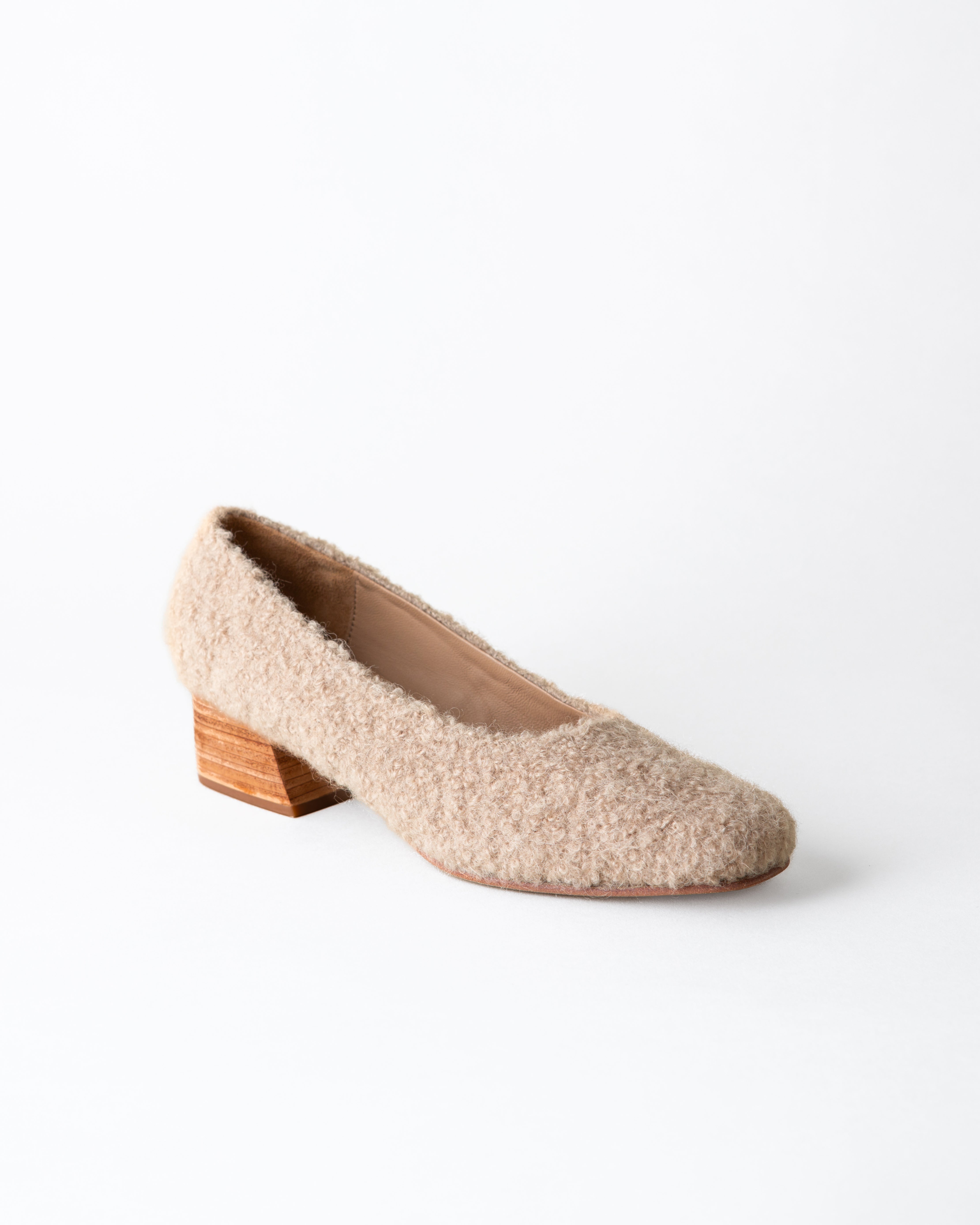 Luisa Low Heel - Oatmeal Alpaca
