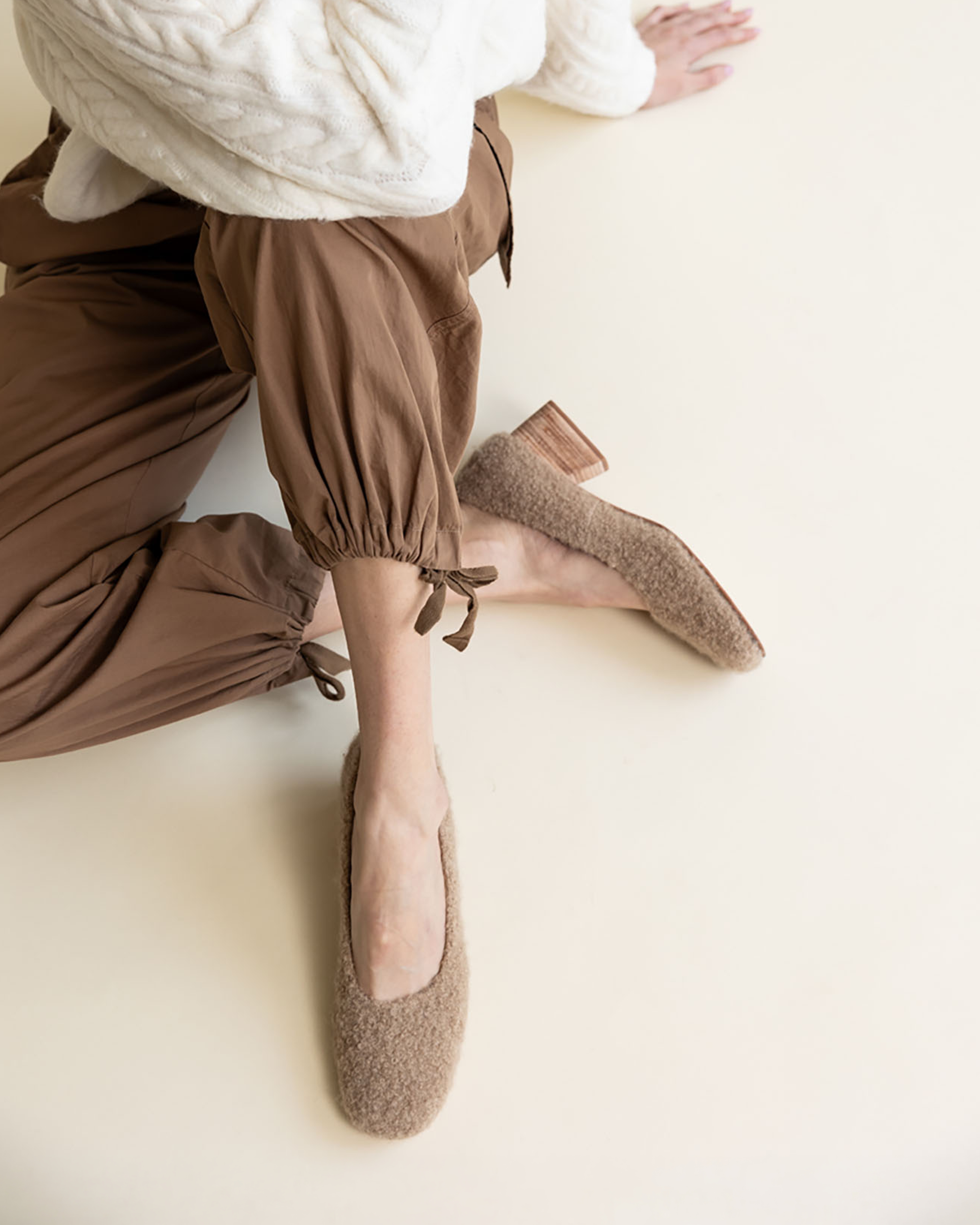 Luisa Low Heel - Oatmeal Alpaca