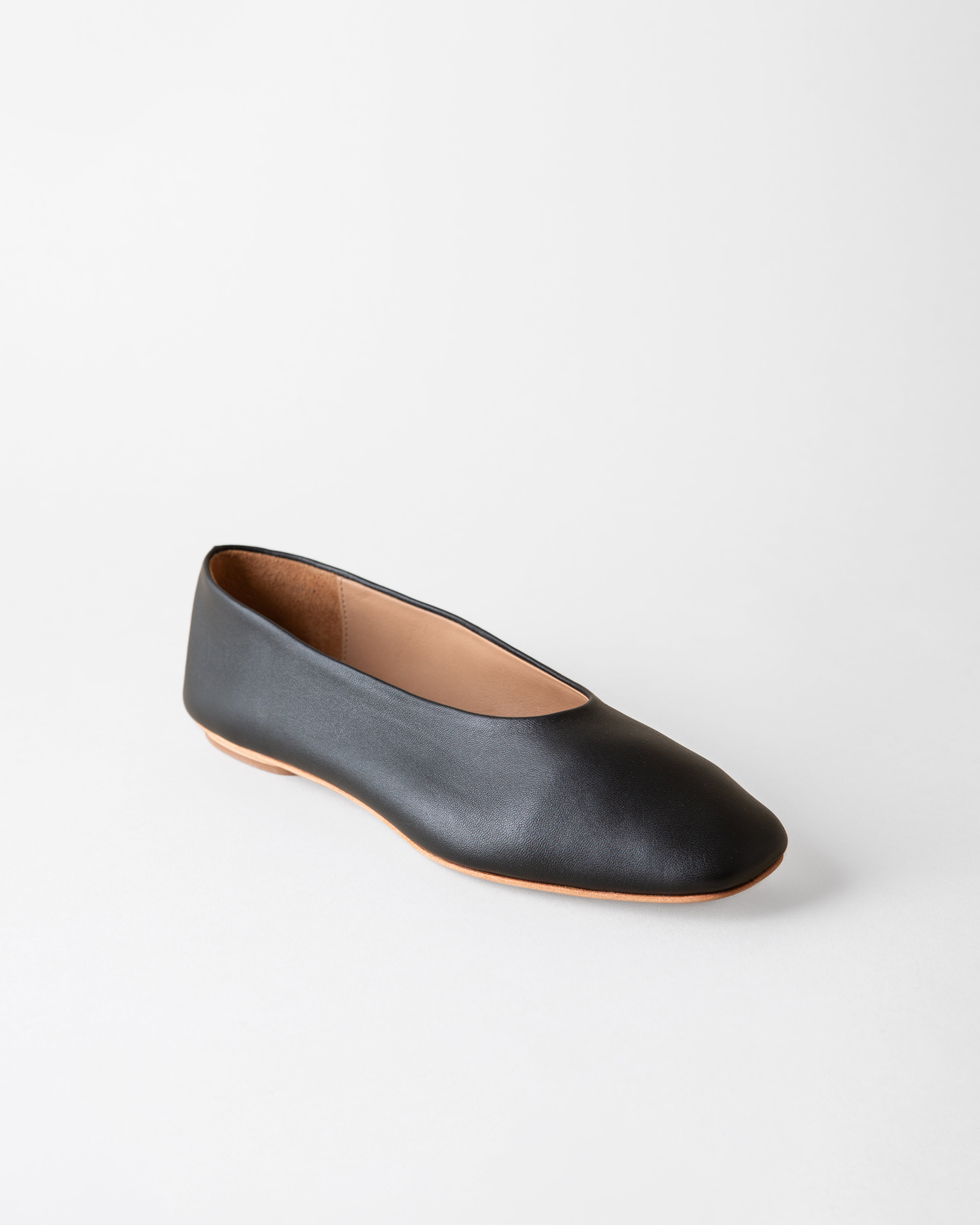 Margaux Ballet Flat - Coal Nappa