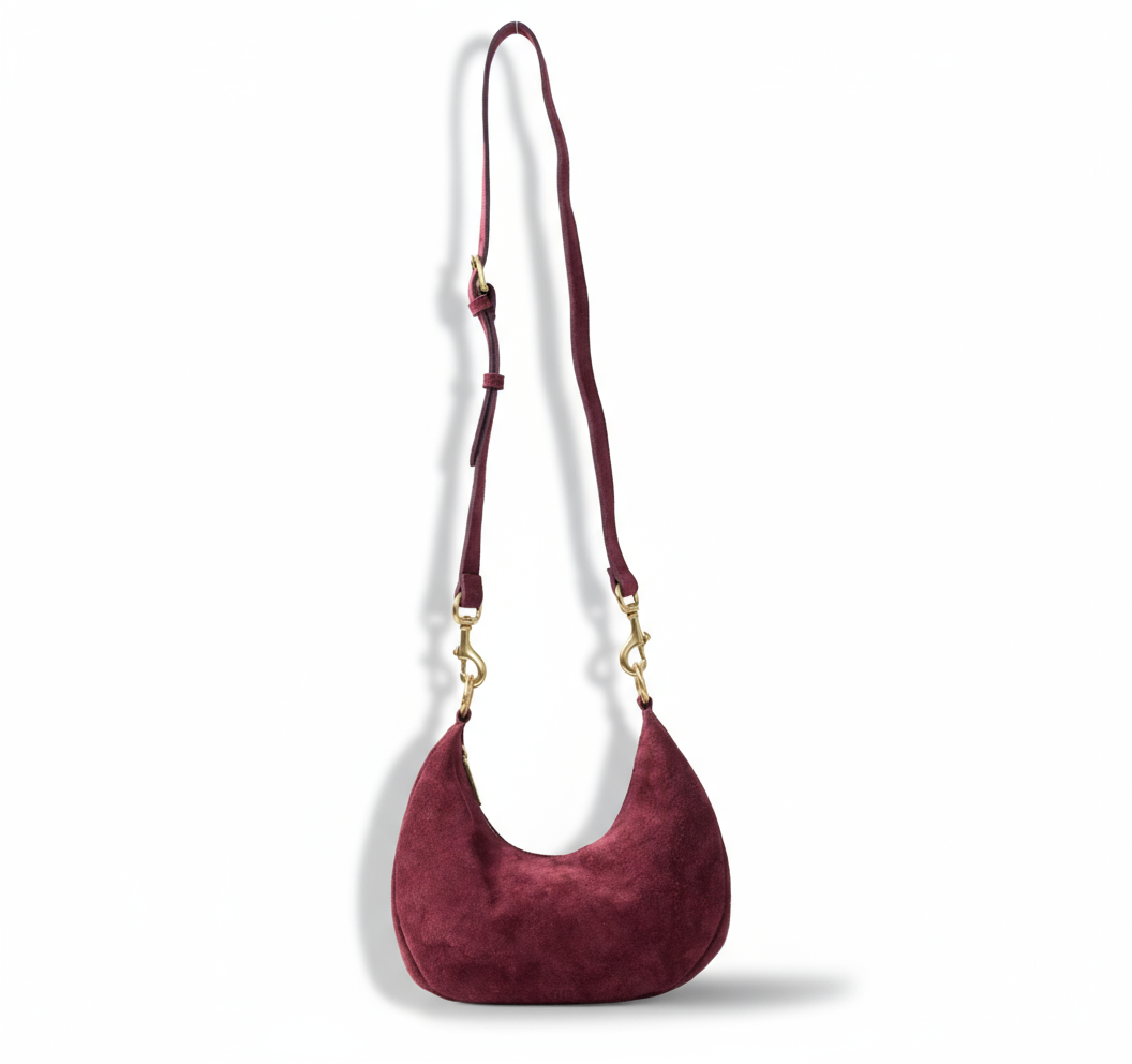 Suede Dumpling Bag