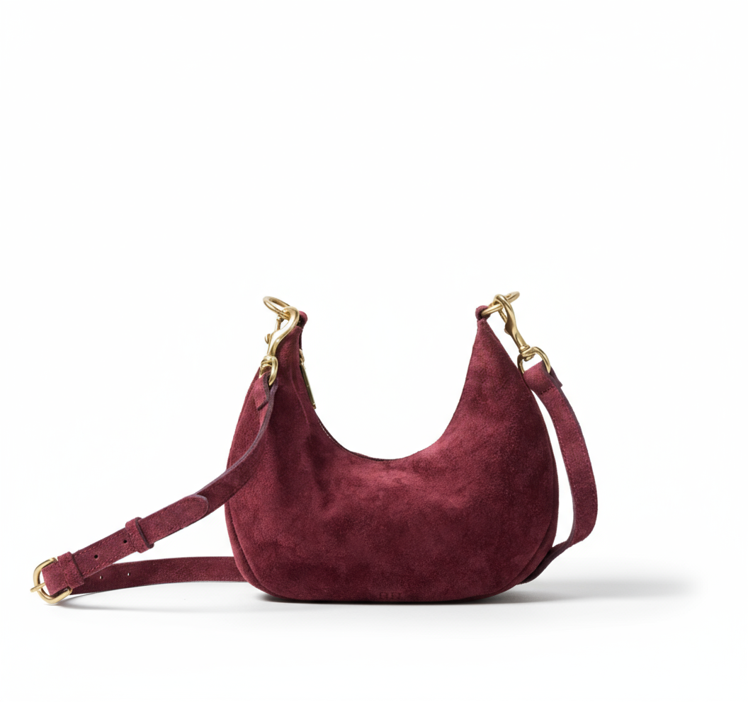 Suede Dumpling Bag