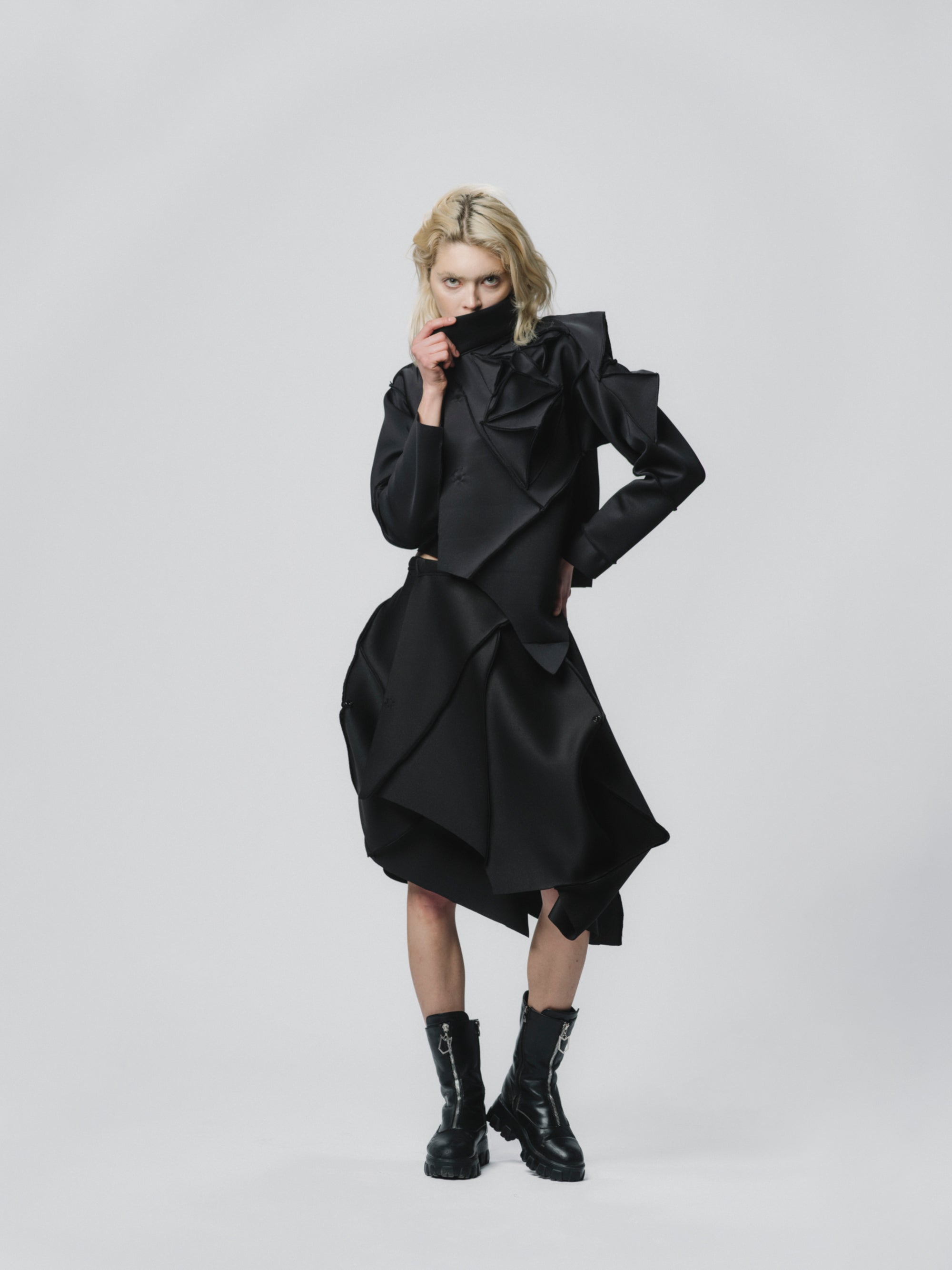 Sculptural Wrap-Skirt