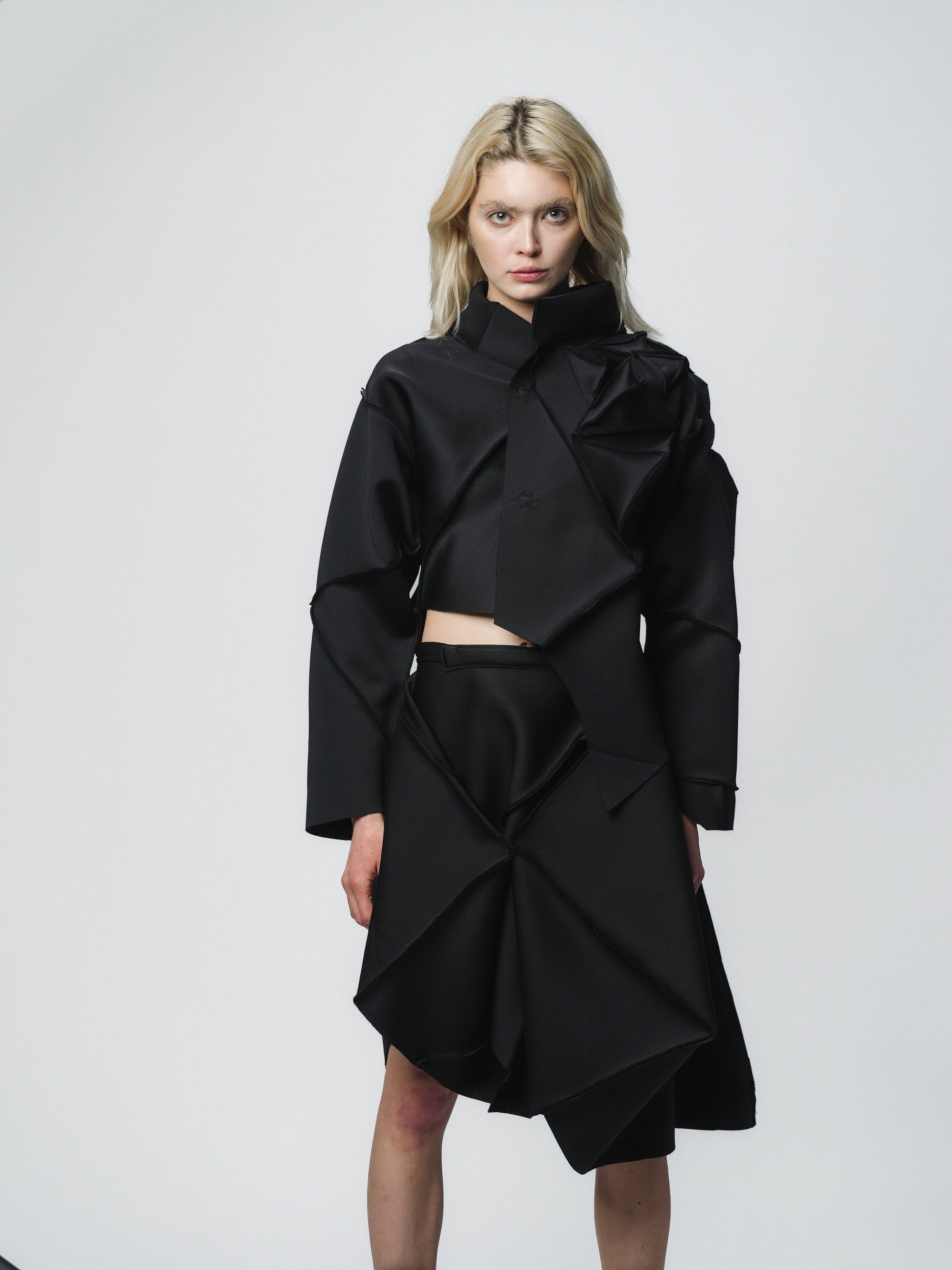 Dominion Sculptural Cropped Blazer