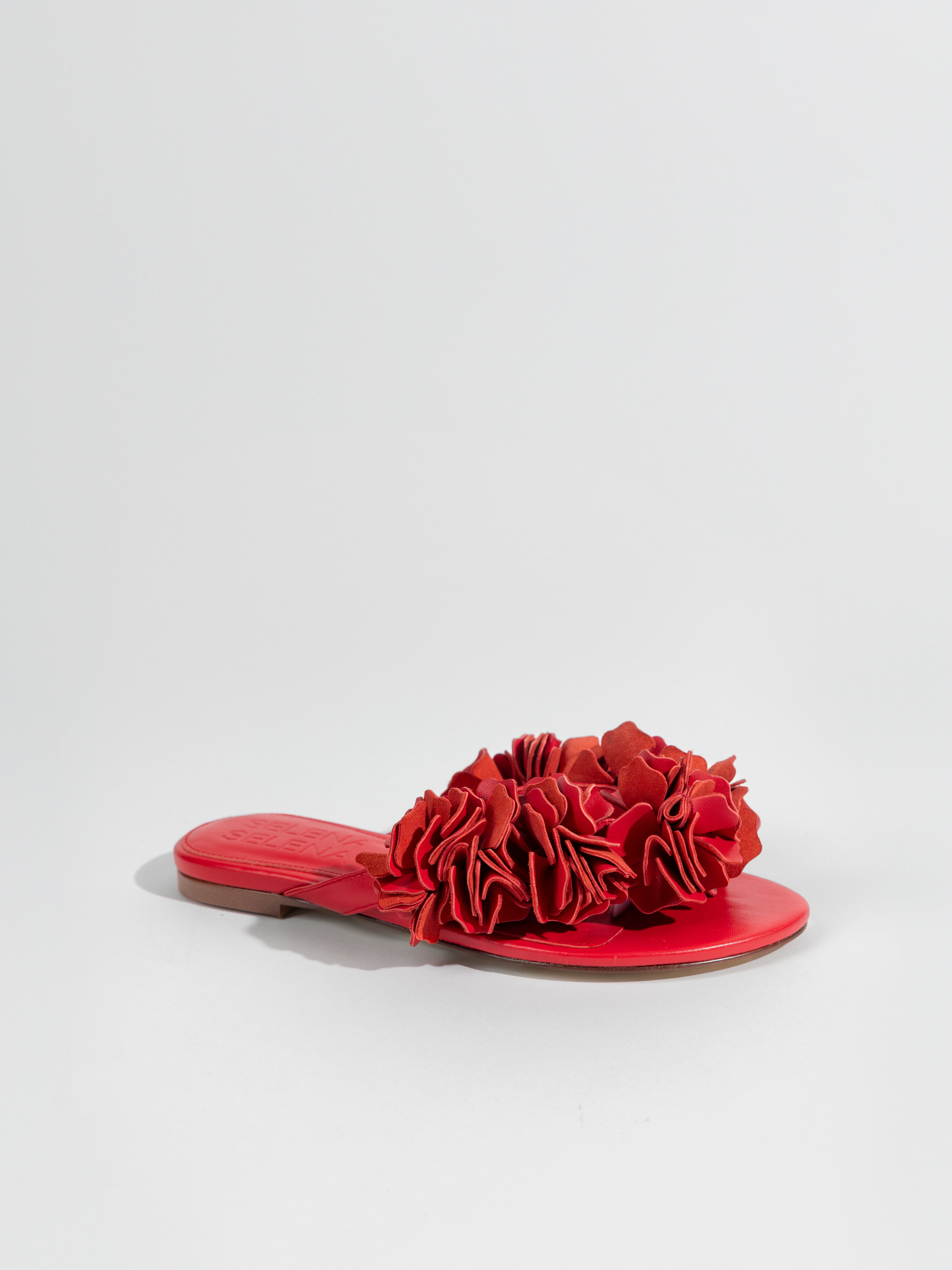 The Florist Flat Sandal in Red