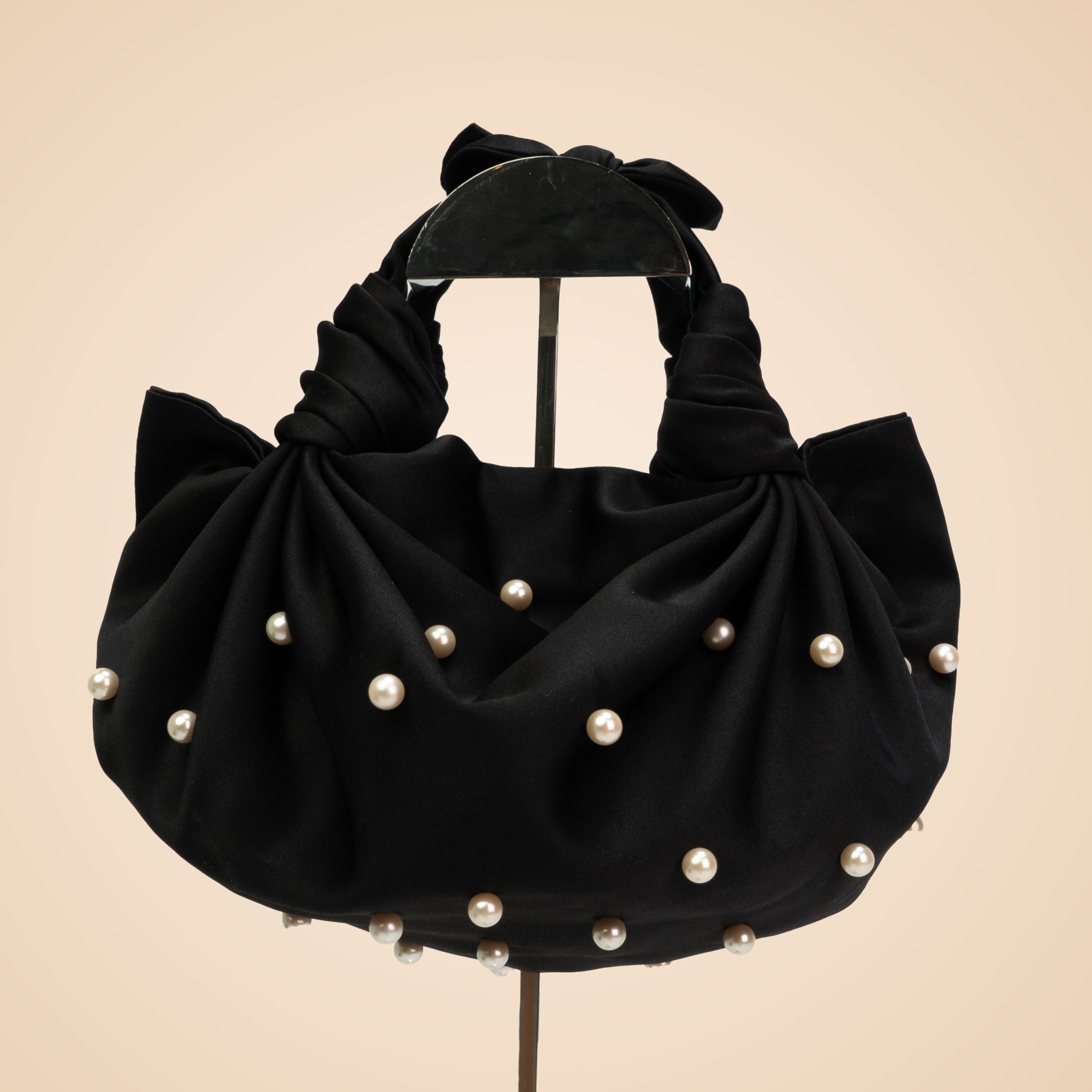 Pearl Silk Knot Bag