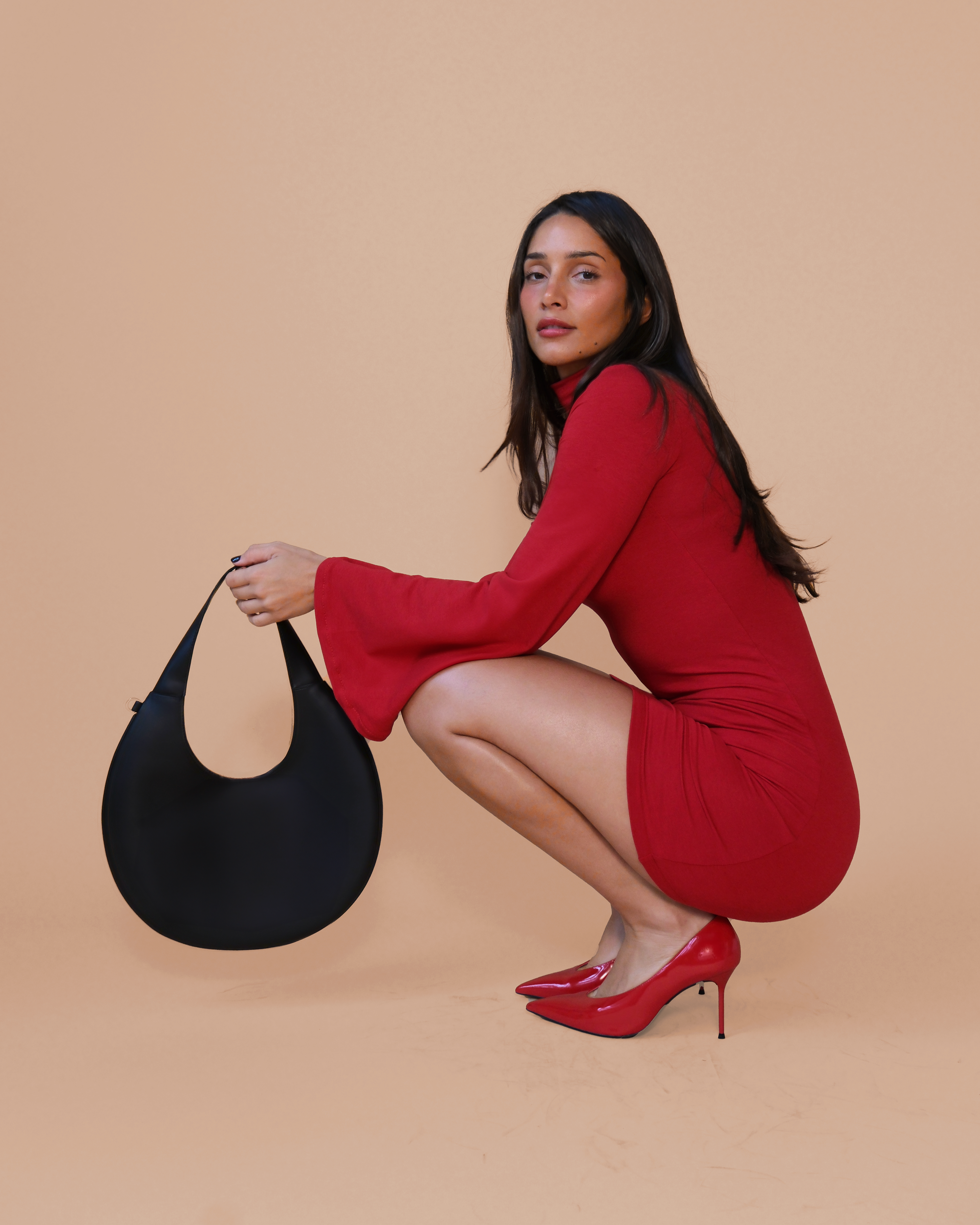 Agnes Moon Bag - Black