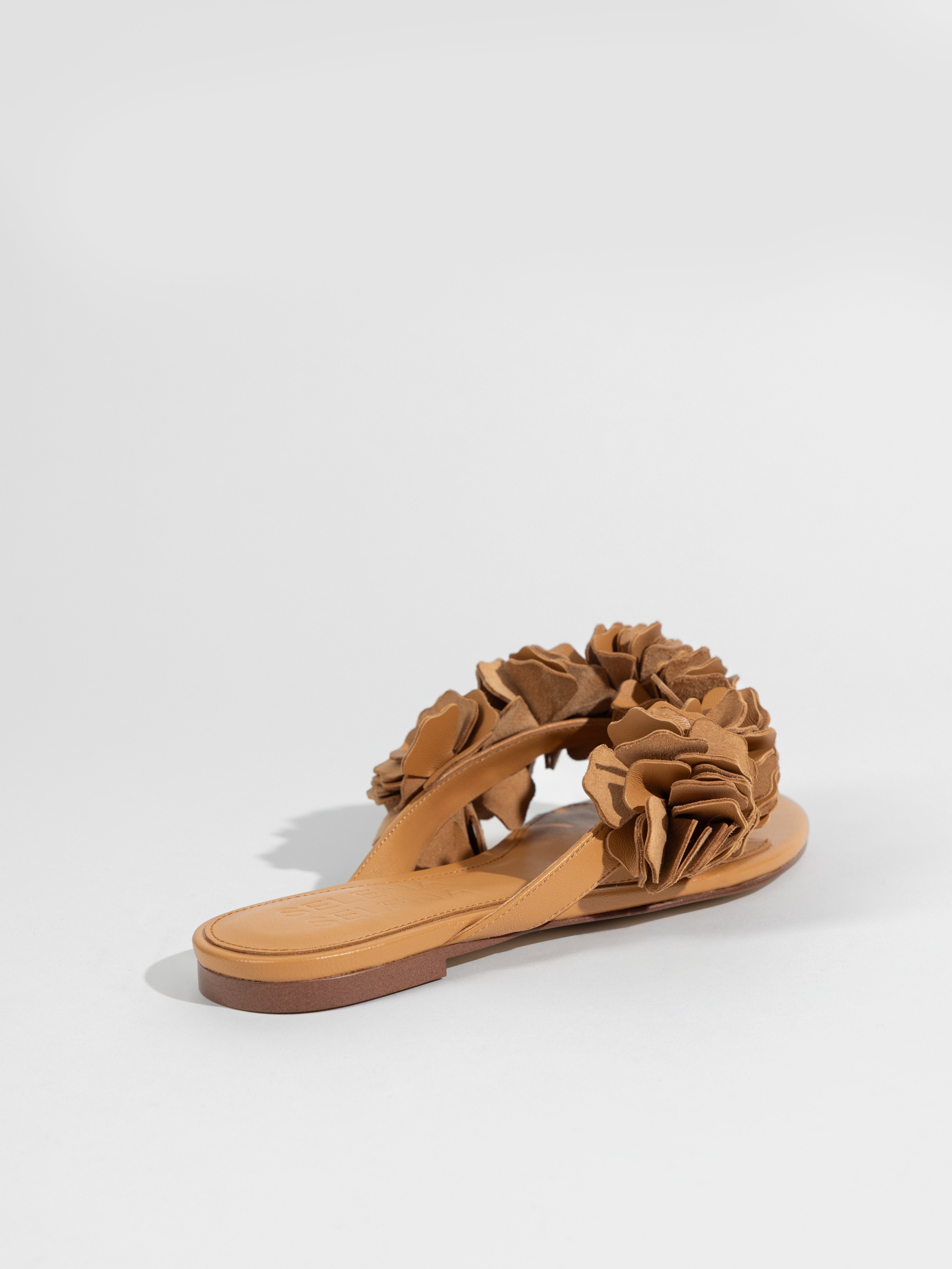 The Florist Flat Sandal in Biscuit