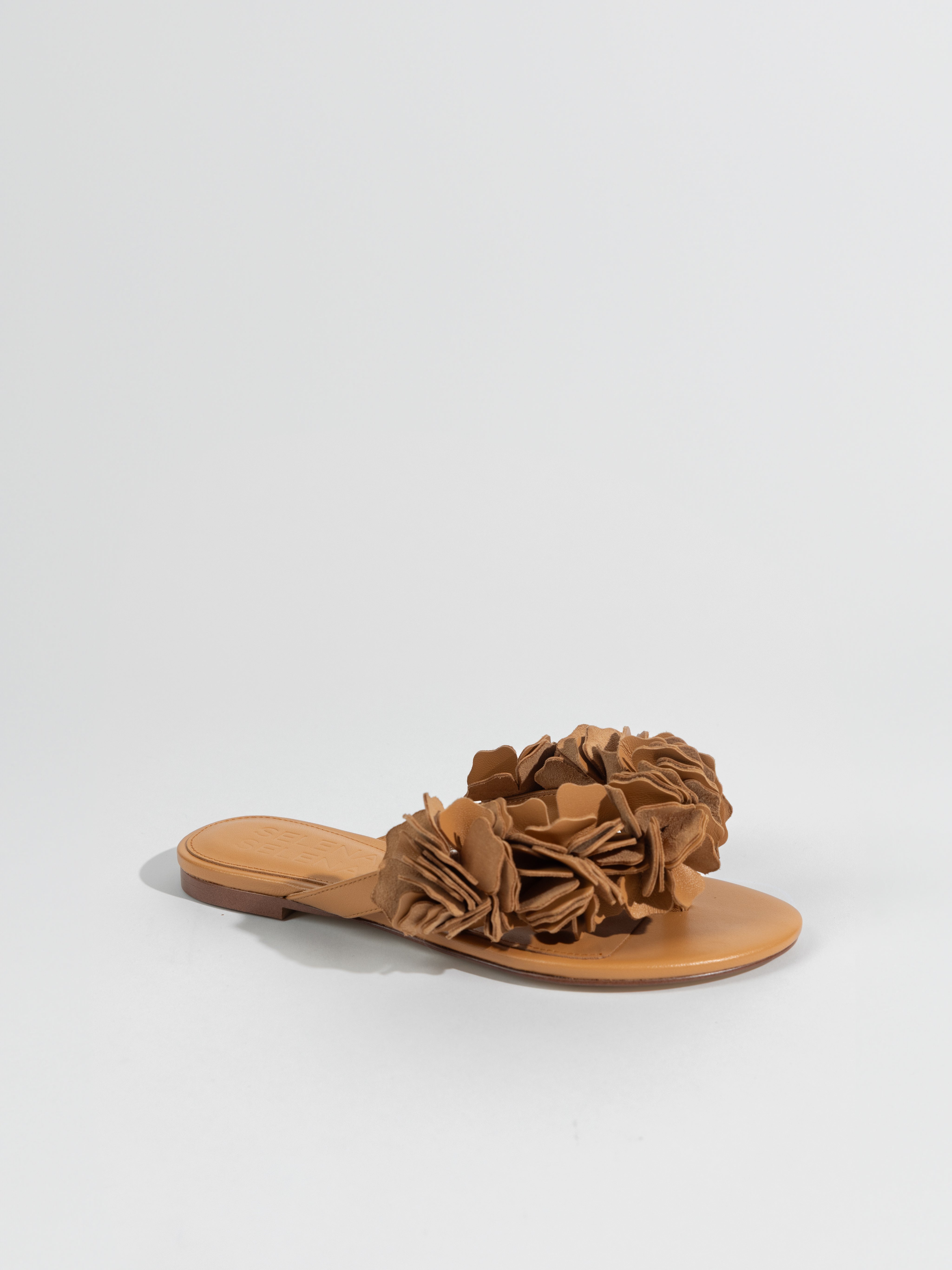 The Florist Flat Sandal in Biscuit