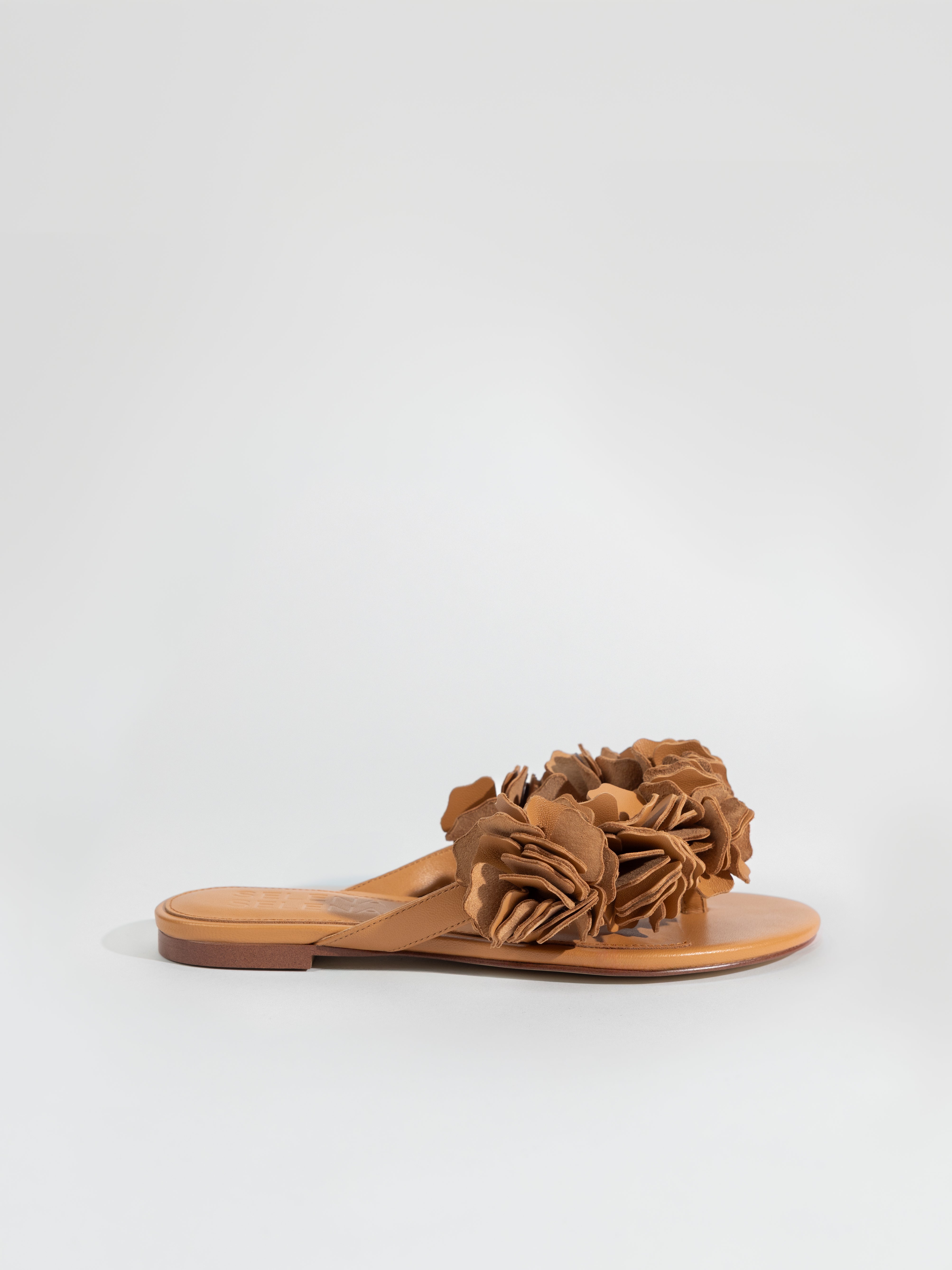 The Florist Flat Sandal in Biscuit