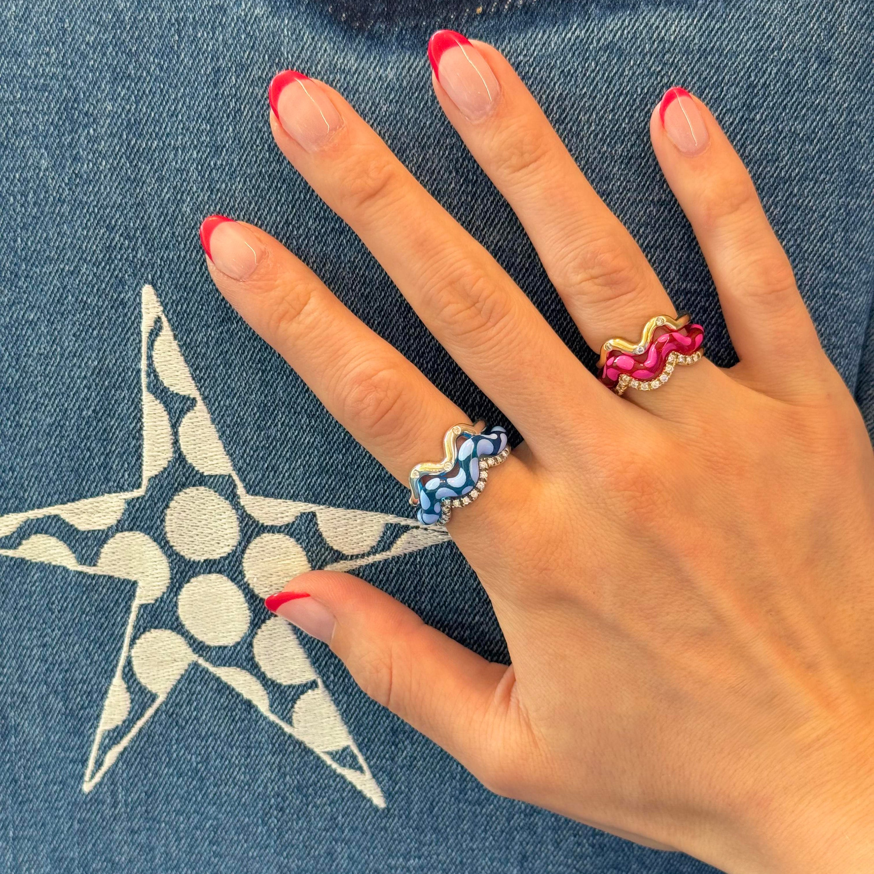 Water Single Wave Ring