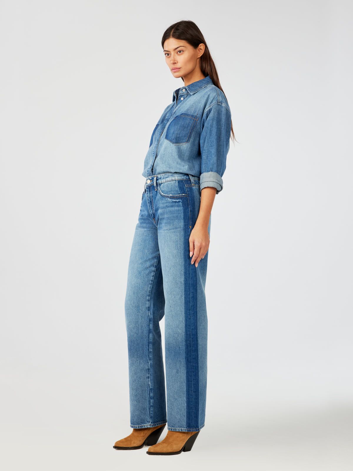 Charlotte Oversized Denim Shirt - Shadow Indigo