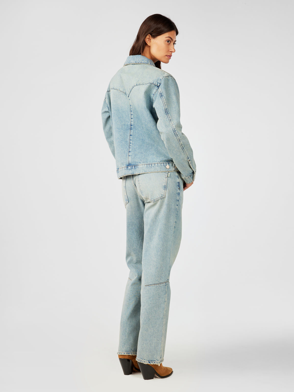 Lillian Boxy Western Jacket - Venice Vintage Indigo