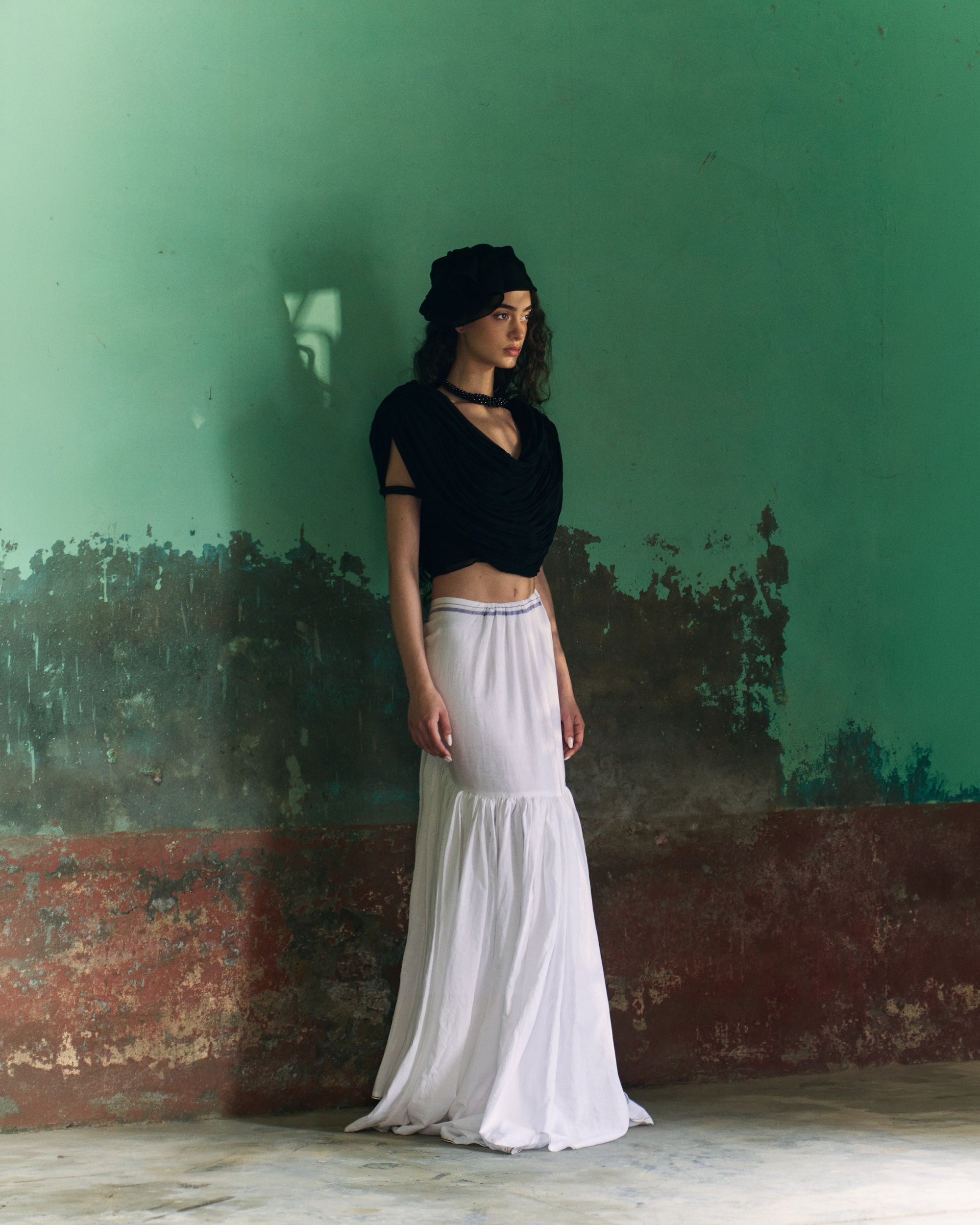 Chiffon Dupatta Draped Top