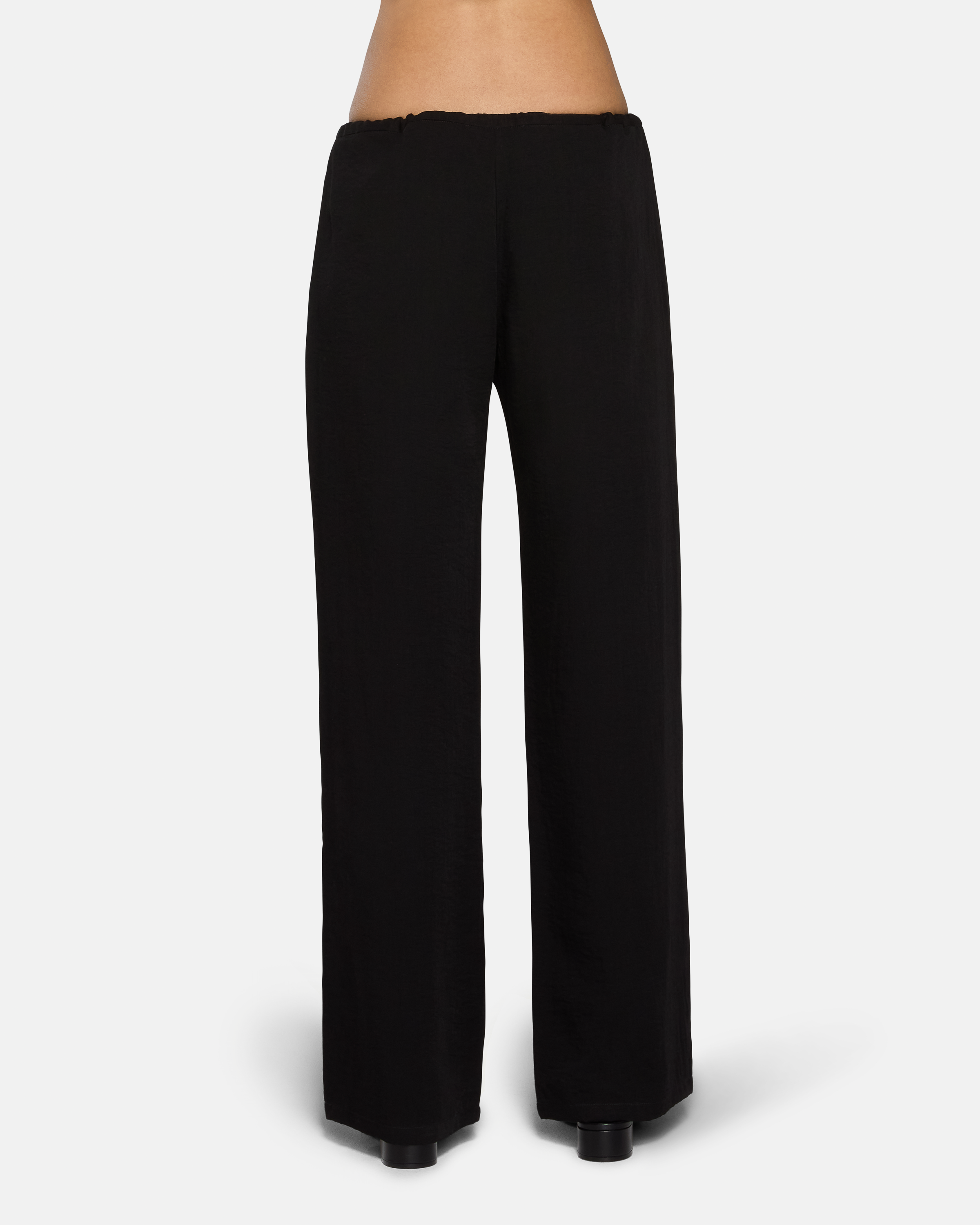 Wren Loose Pull On Pant Black Linen