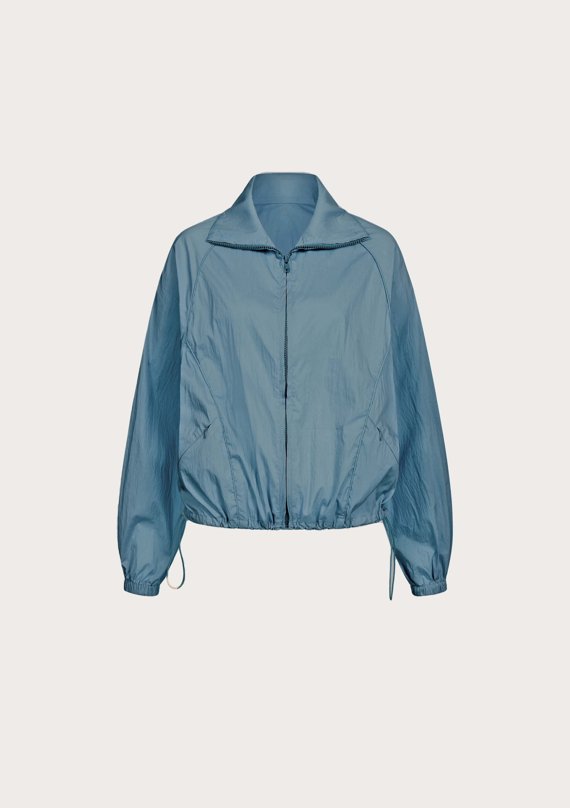 Zipped Anorak With Front Pockets in Blue