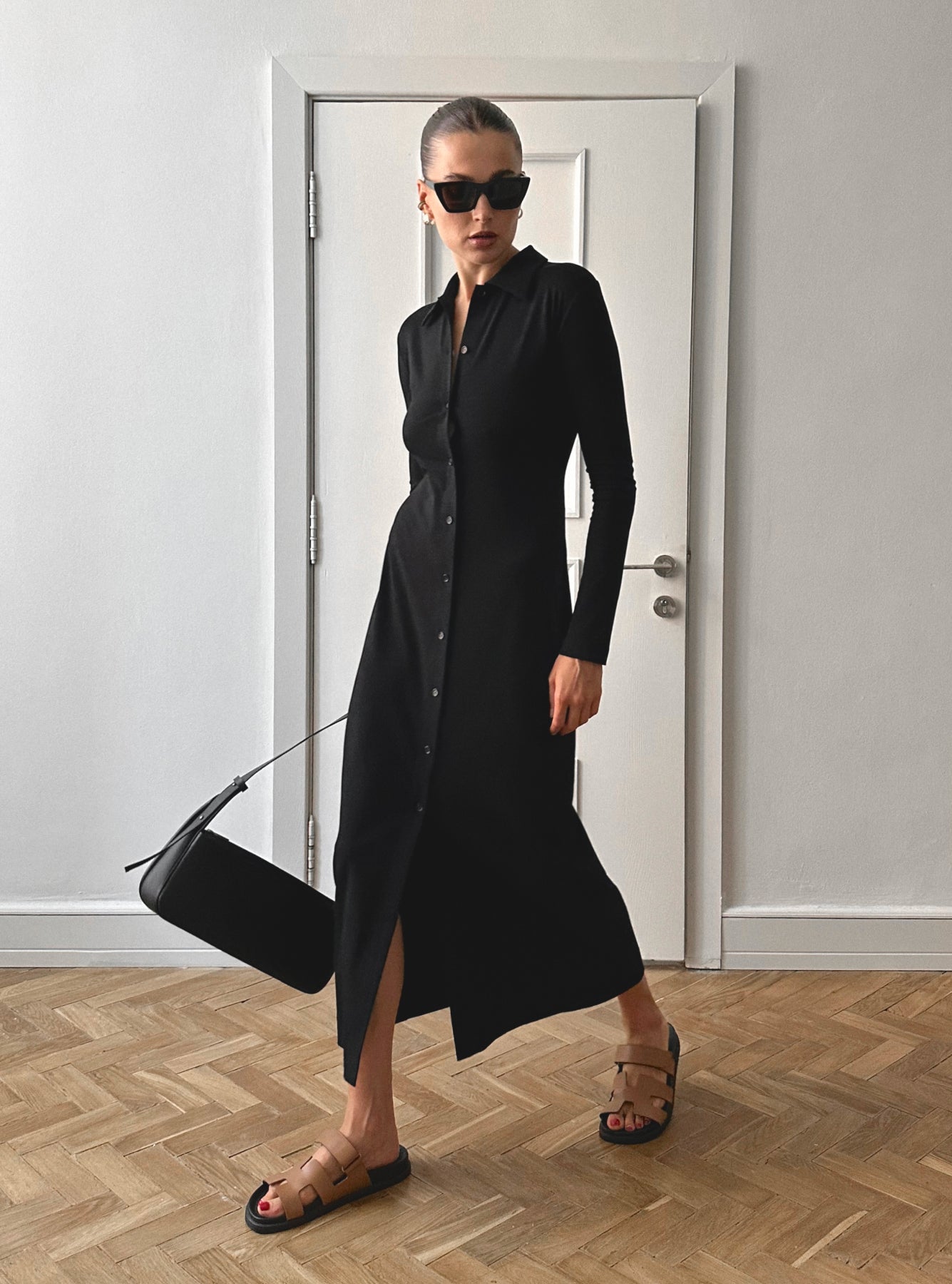 Aura Longsleeve Dress in Black