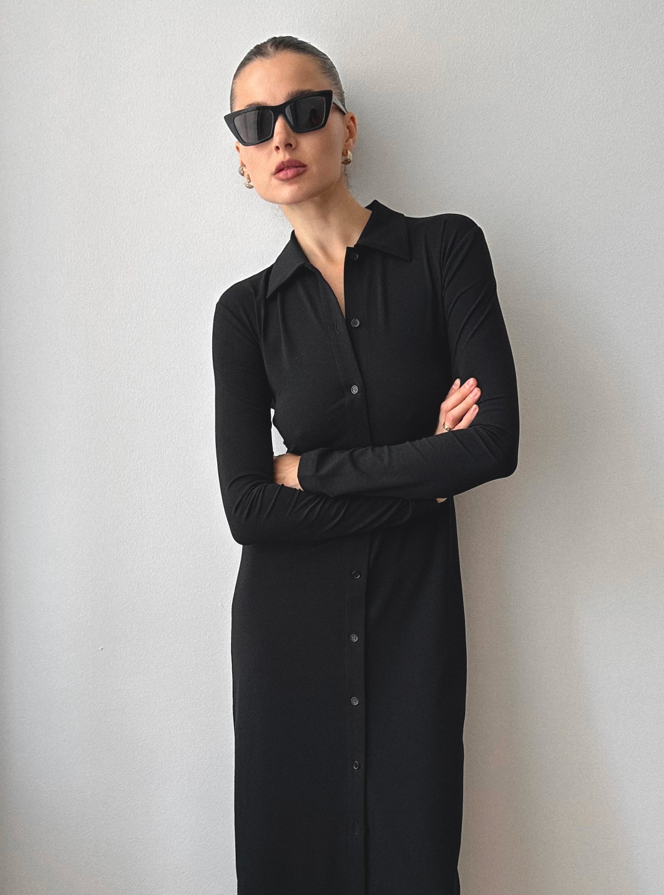 Aura Longsleeve Dress in Black