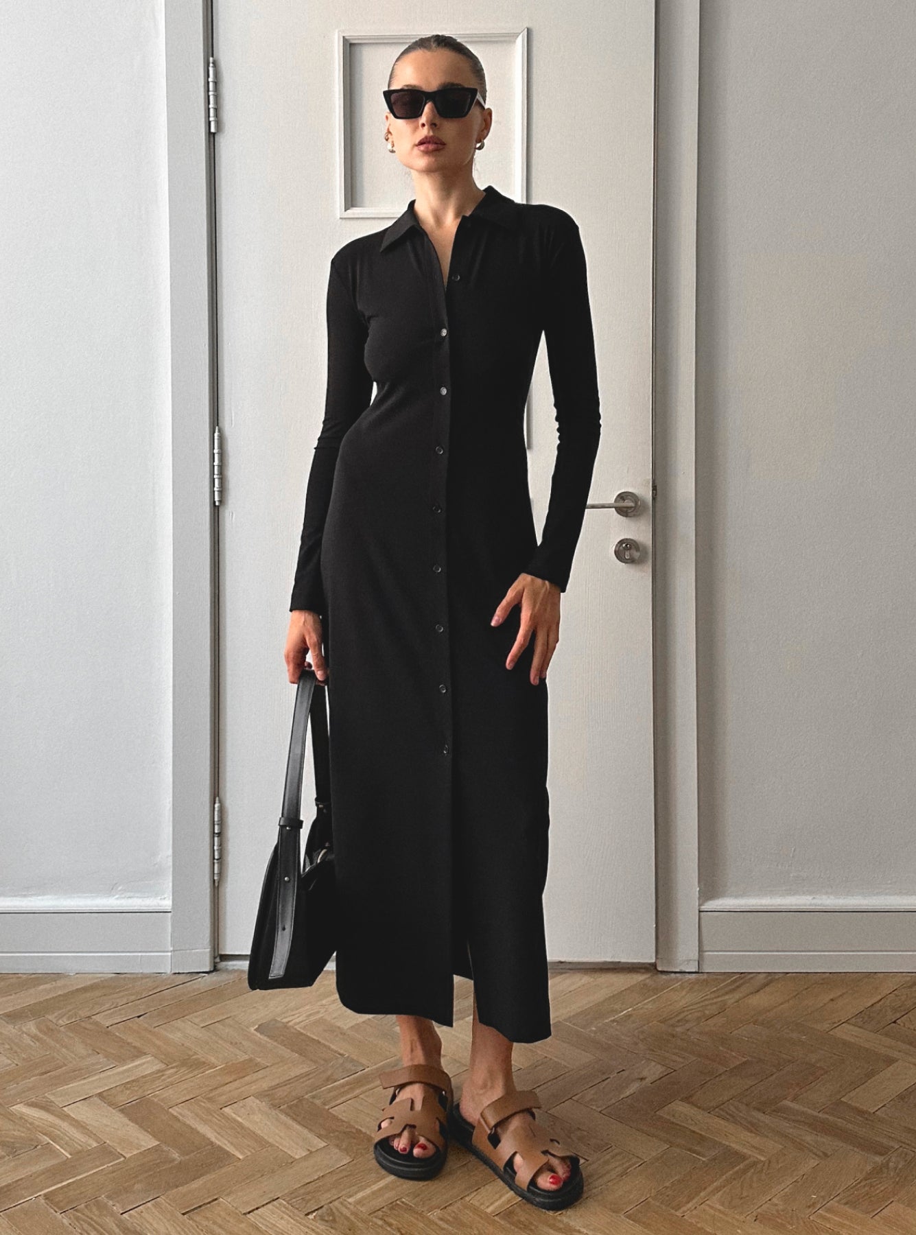 Aura Longsleeve Dress in Black