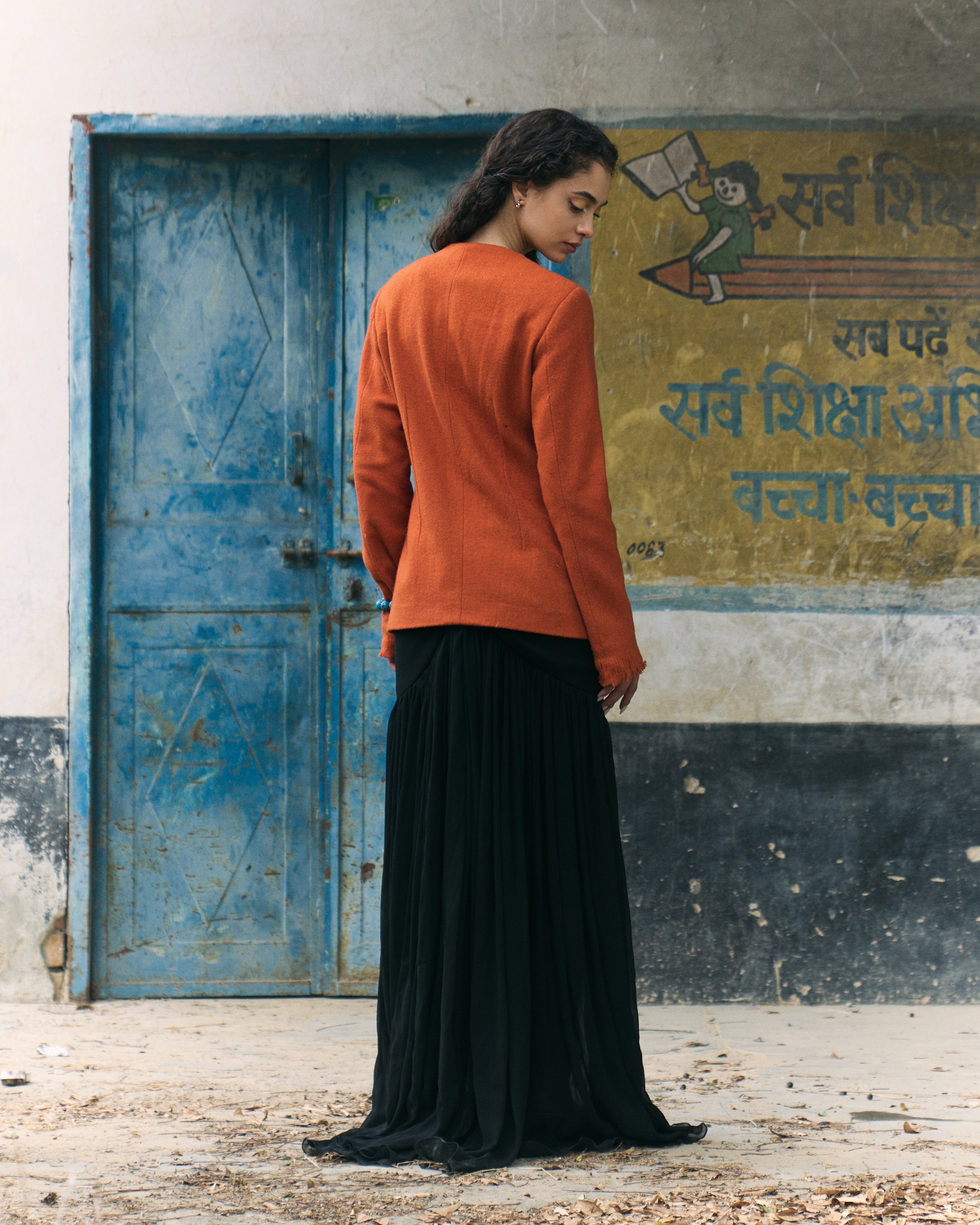 Black Chiffon Skirt