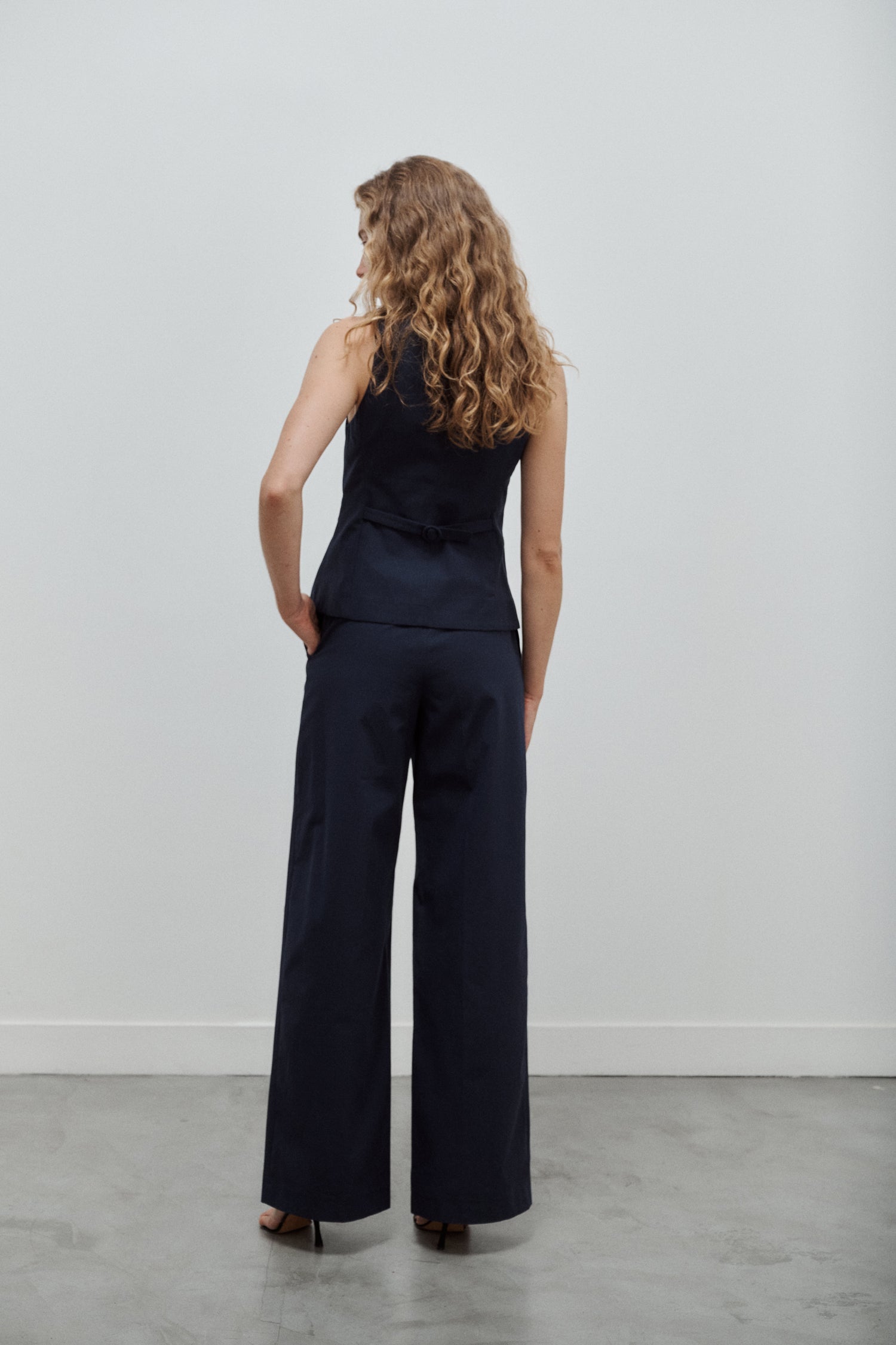 Bianca Textured Cotton Canvas Trousers