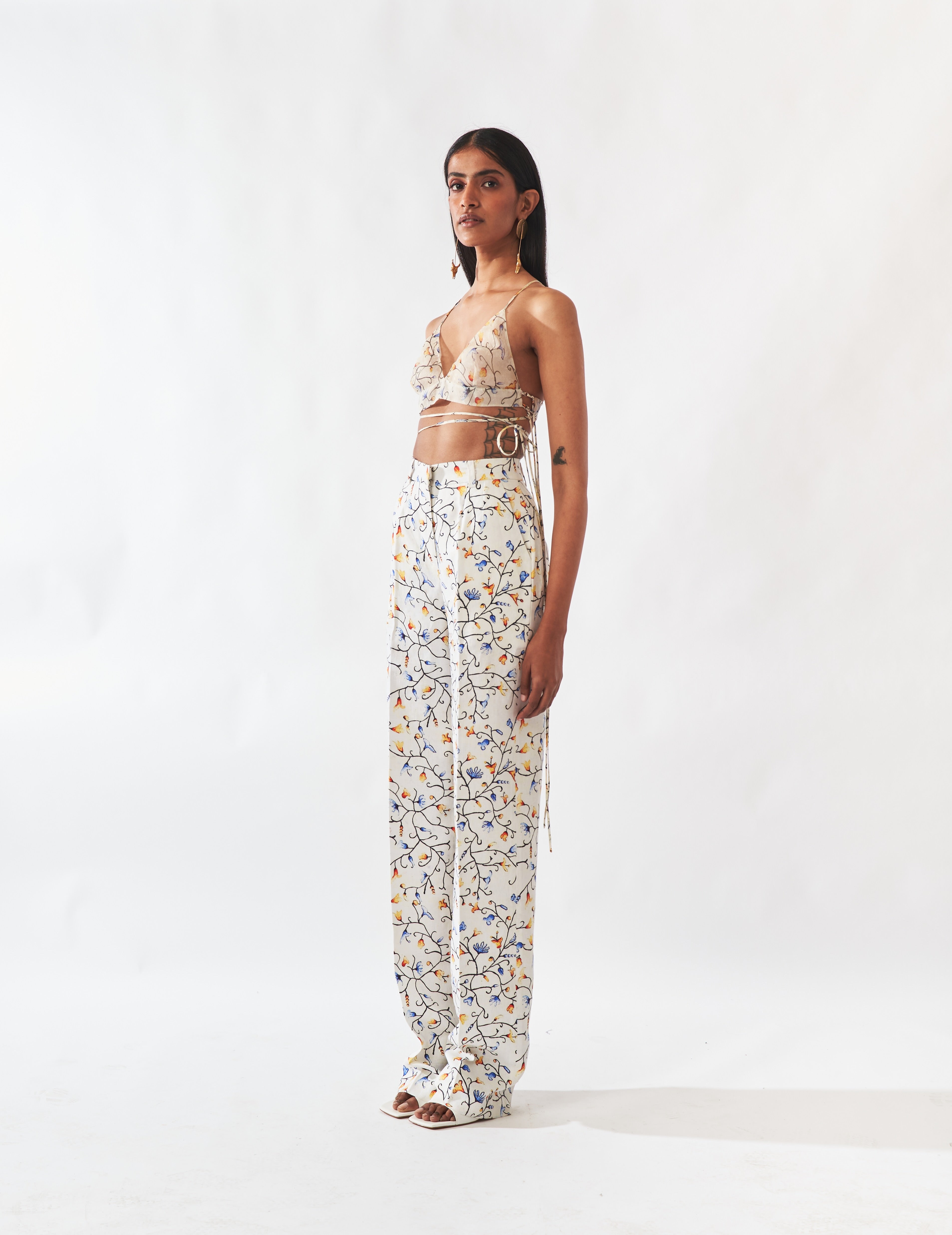 Floral Silk Bralette