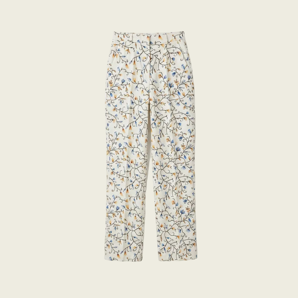 Floral Linen Trousers