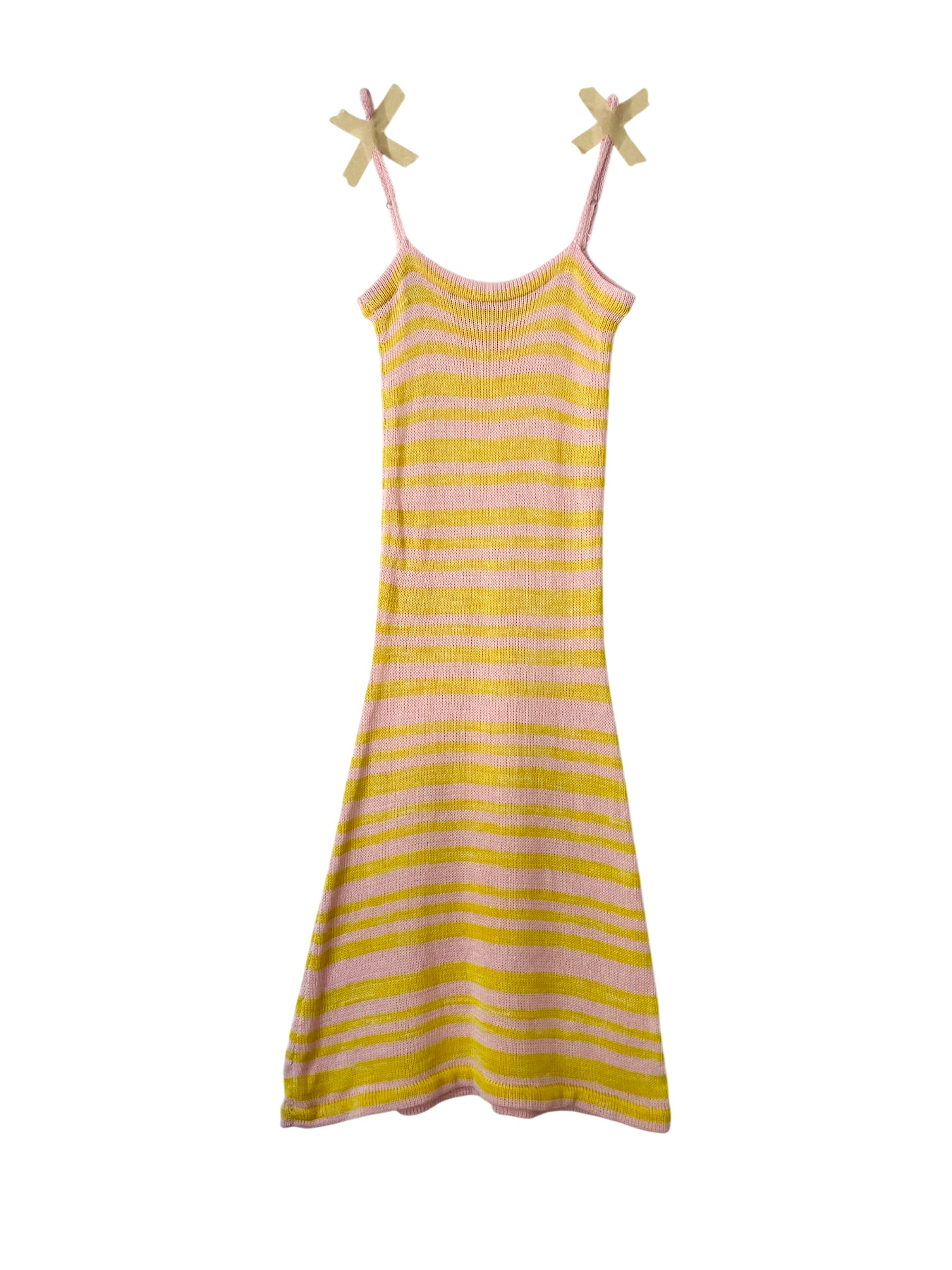 Spaghetti Strap Dress - Green / Blue