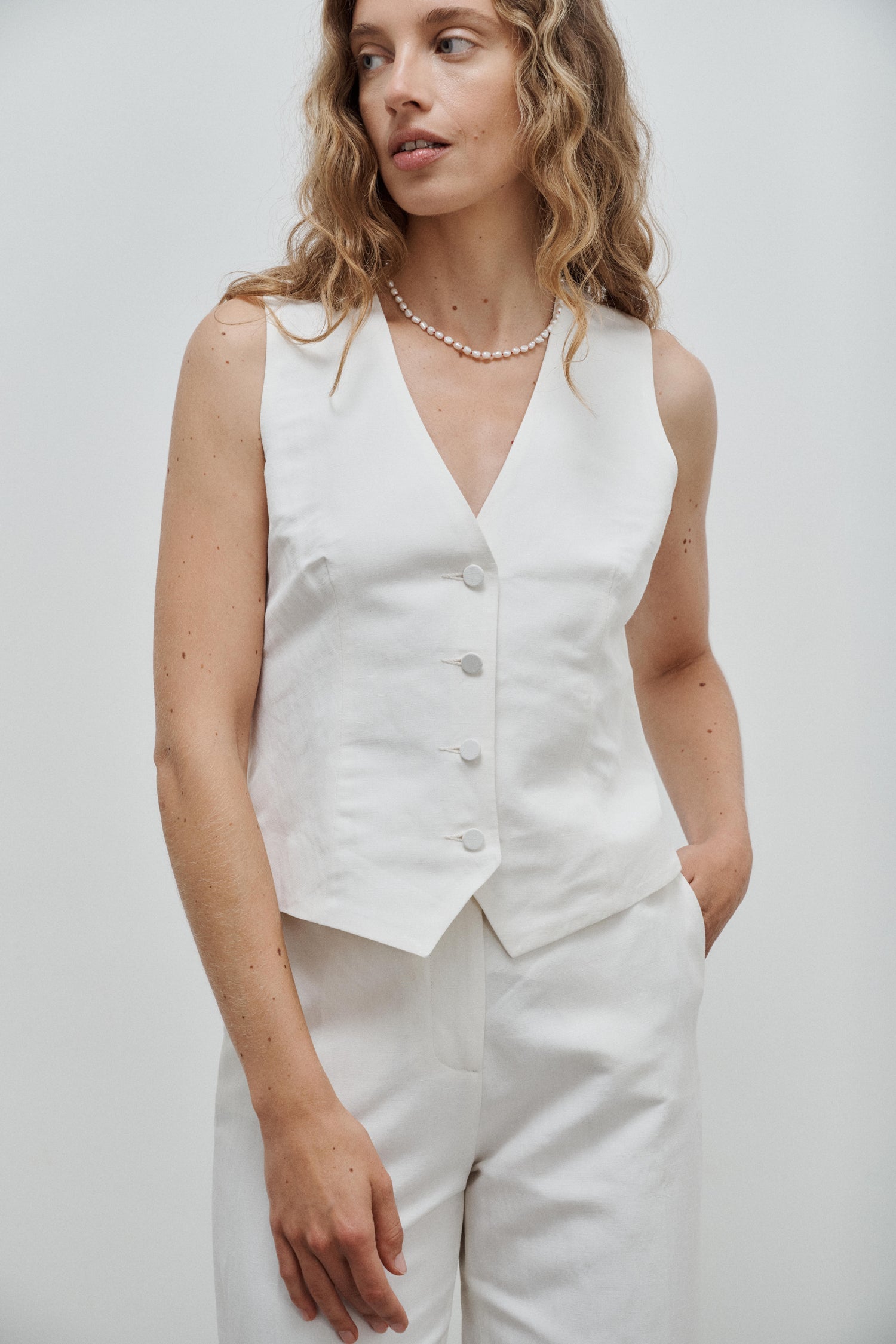 Kate Linen and Silk Waistcoat