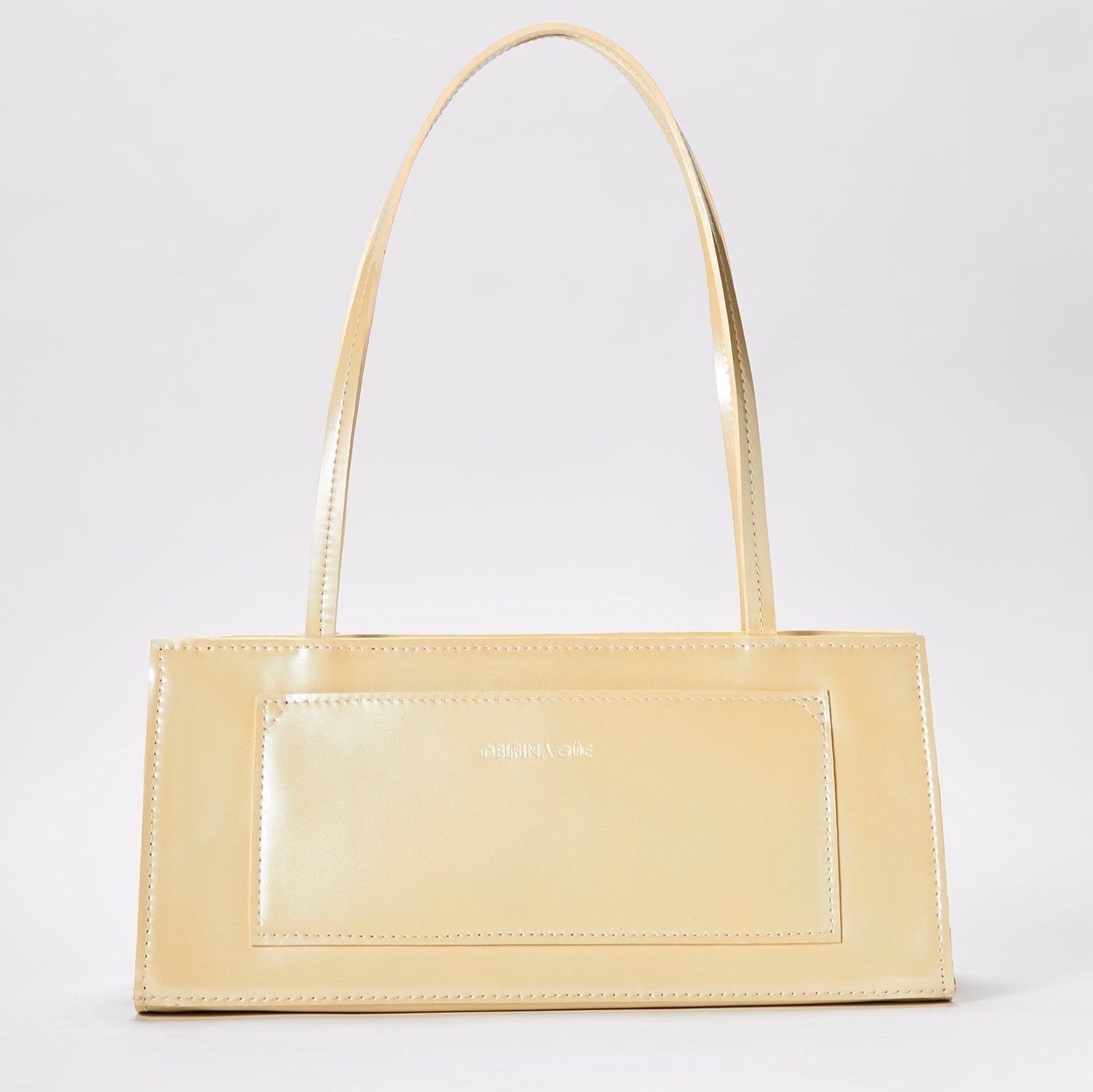 The hotdog sand bag in a white background. 100% made from deadstock leather.