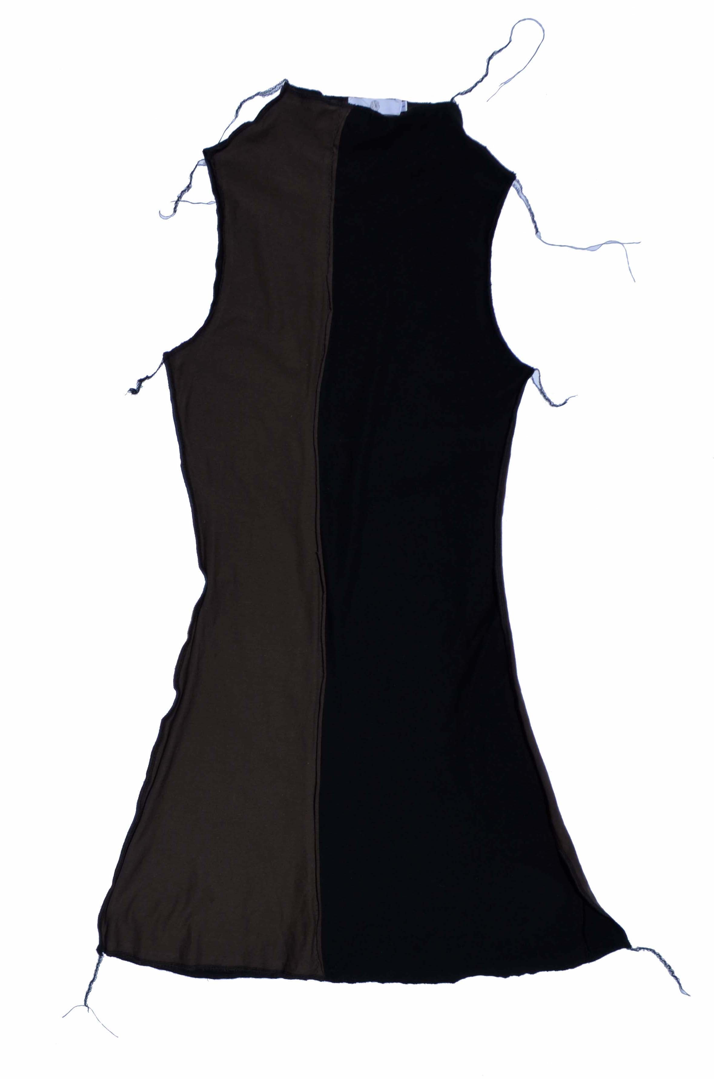 Drape Neck Dress - Dark