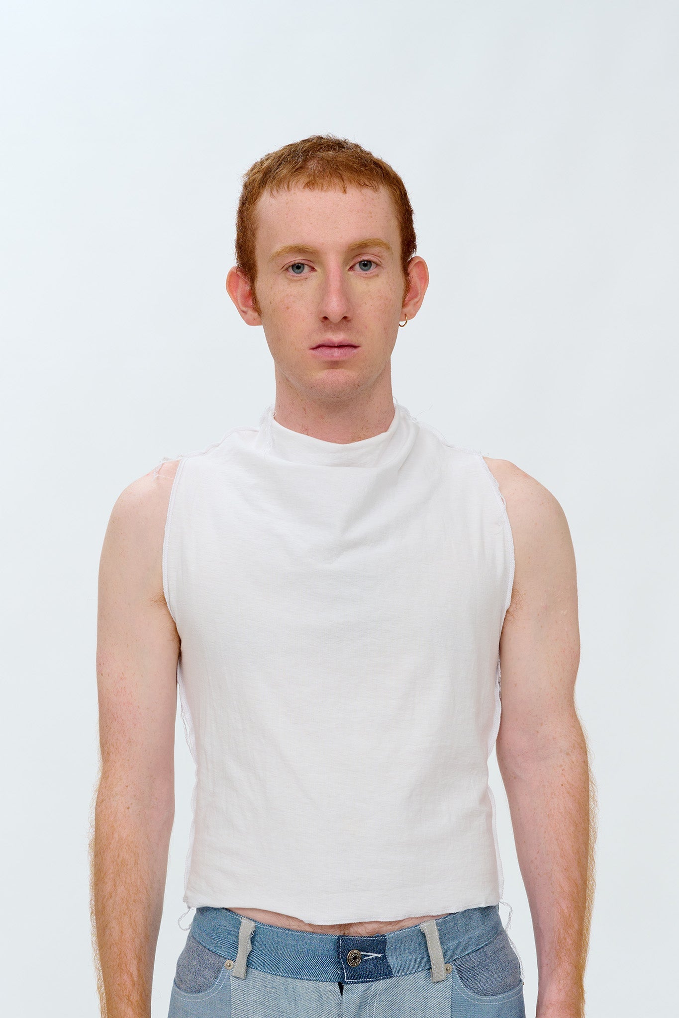 Drape Neck Top - White