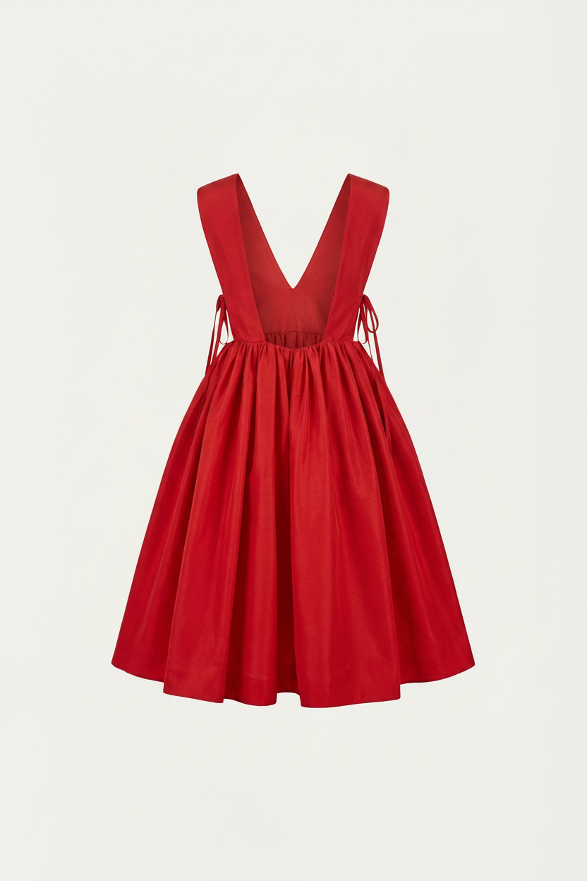 Red Taffeta Dress