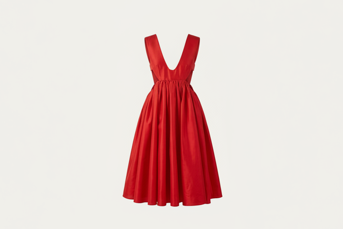 Red Taffeta Dress