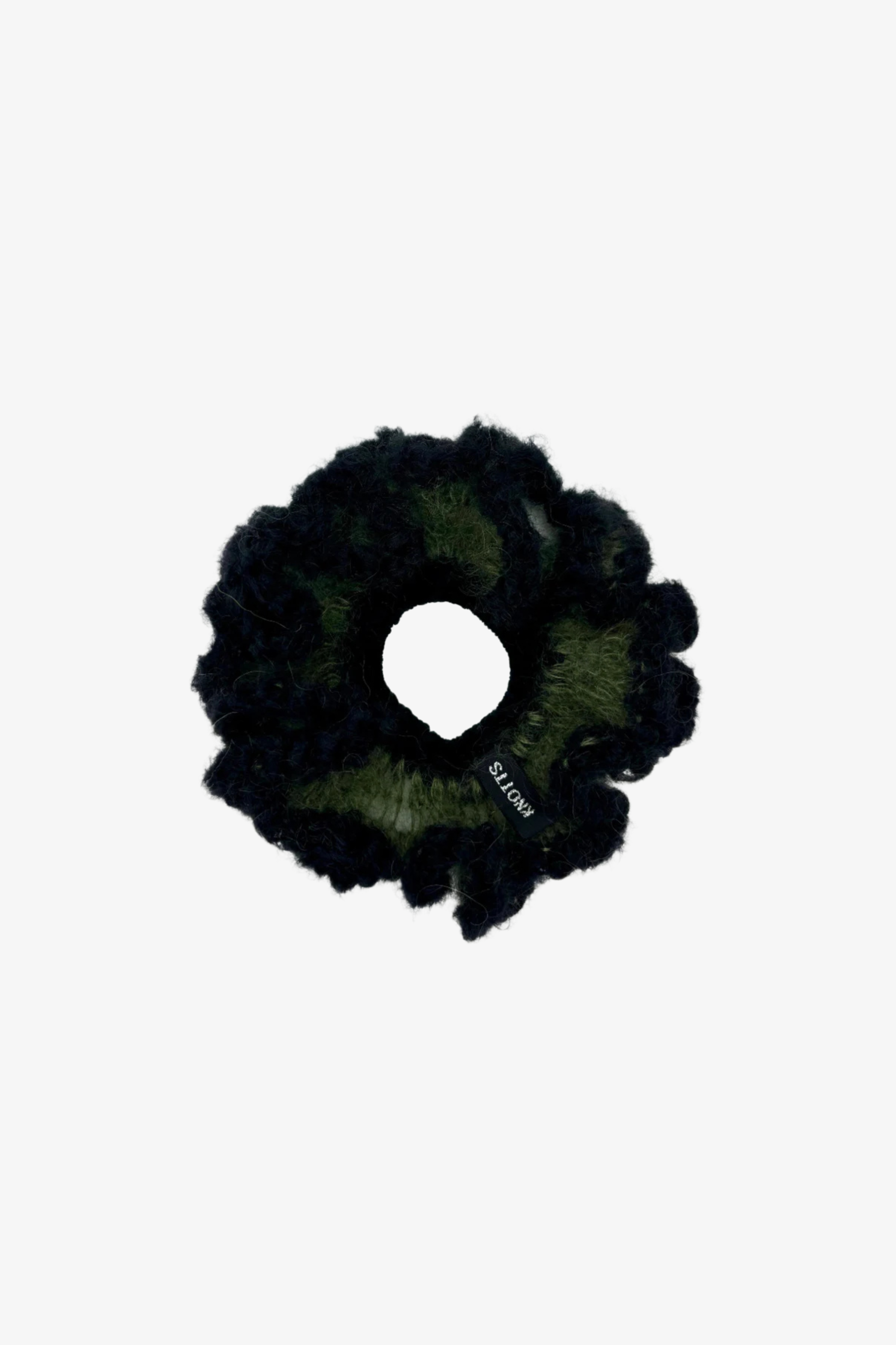 The veronica scrunchie in a white background. Handmade in London!