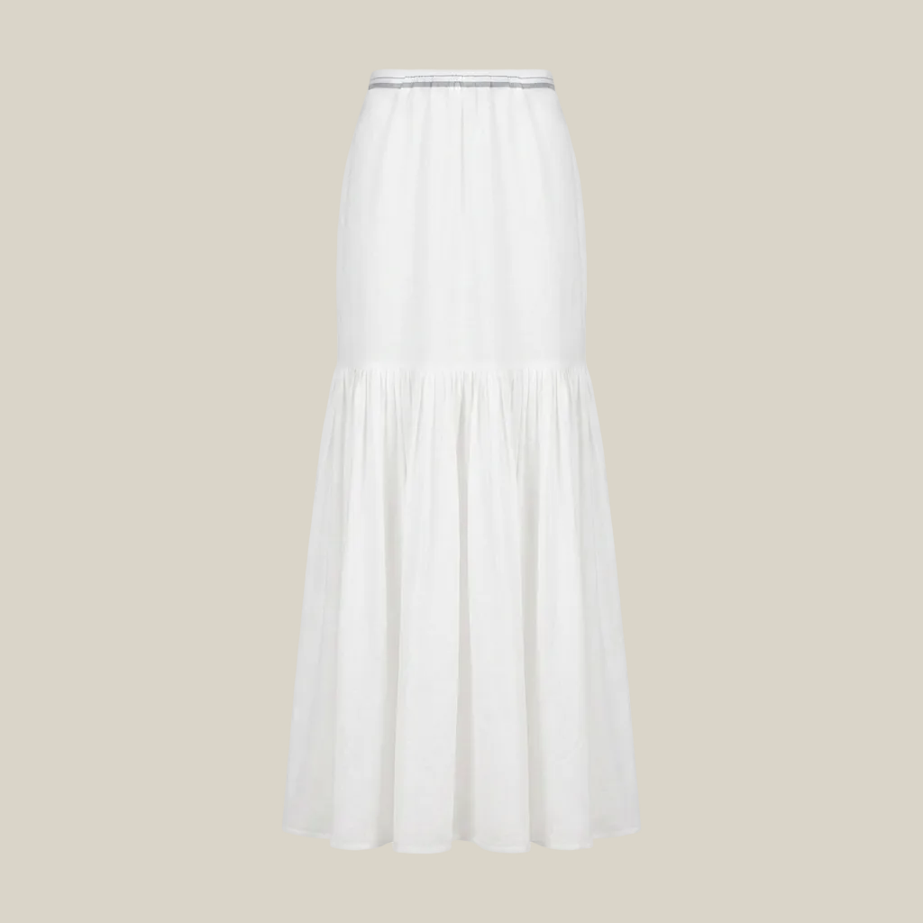 Low Waist Khadi Dhoti Maxi Skirt