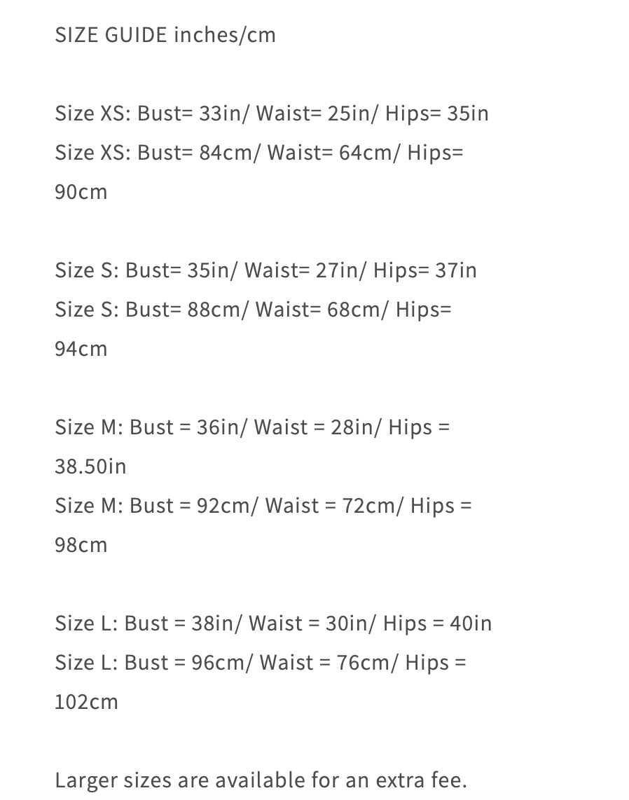 Size Guide